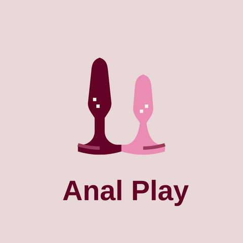 purple and pink floral top border with magenta text under that says anal and prostate toys
