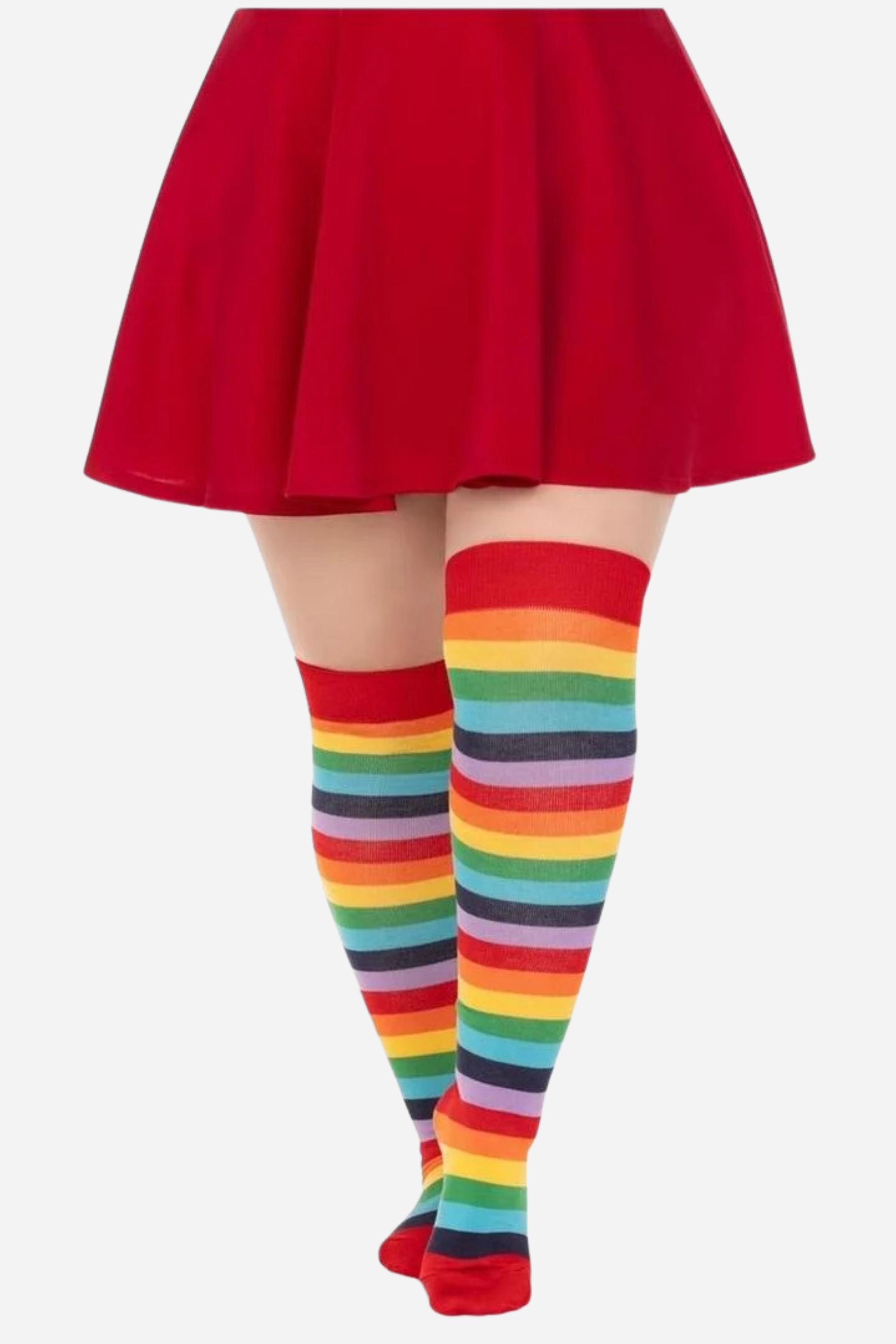 Up to Here Thigh High Socks in Rainbow
