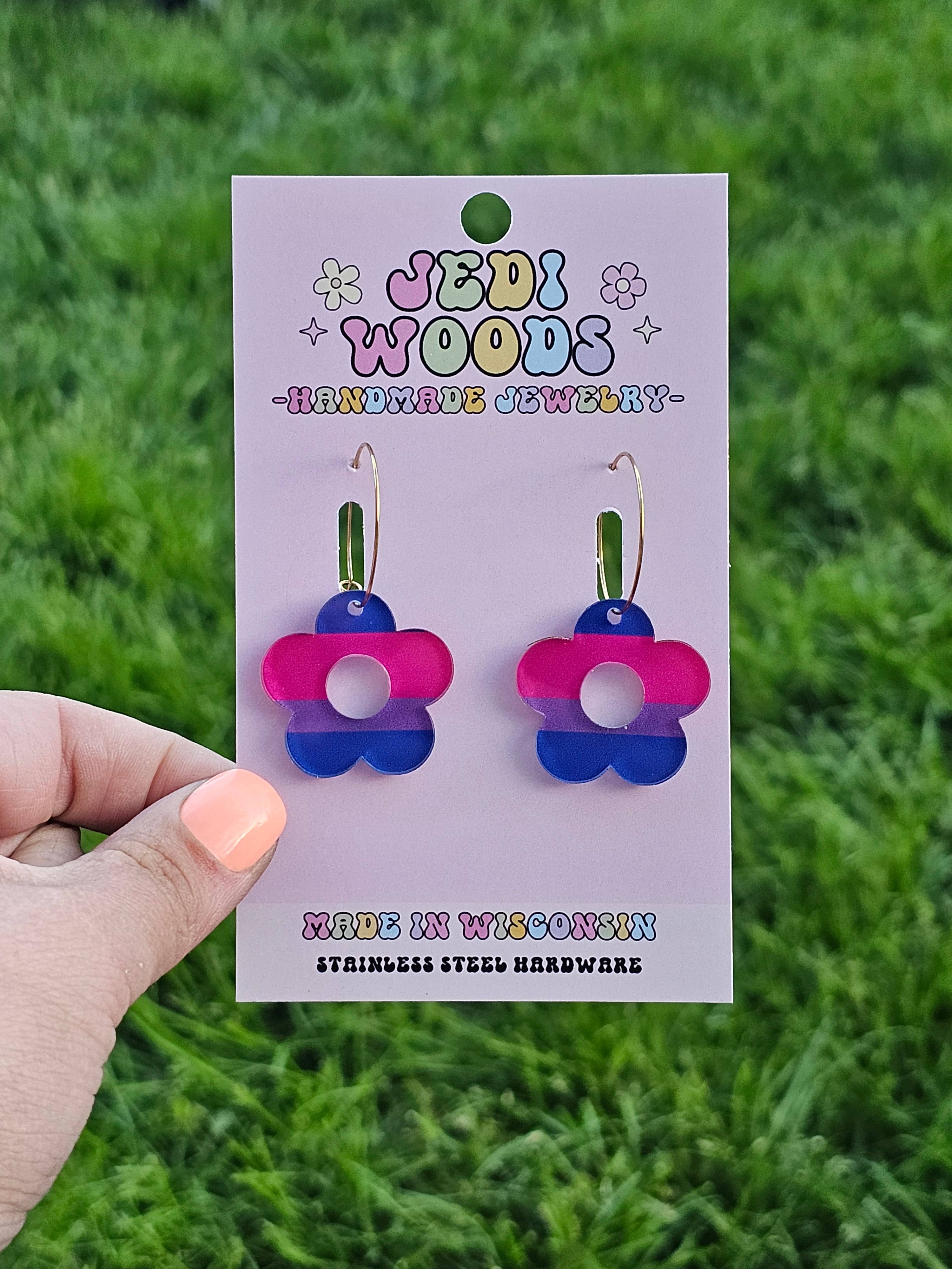 Pride Flags Flower Earrings