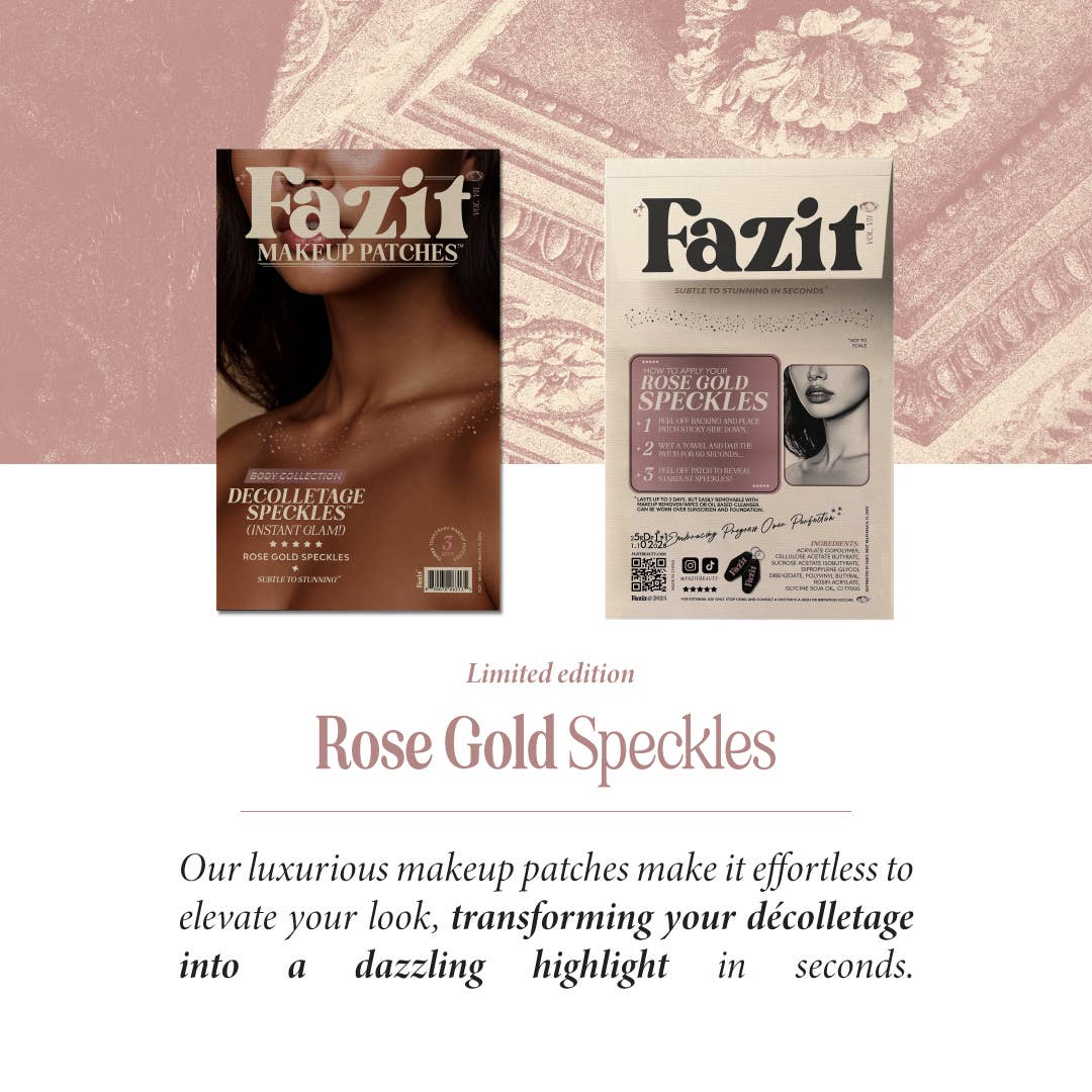 Fazit Decolletage Glitter Makeup in Rose Gold Speckles