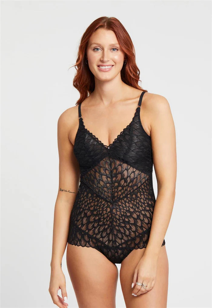 Sheer Class Cheeky Teddy in Black