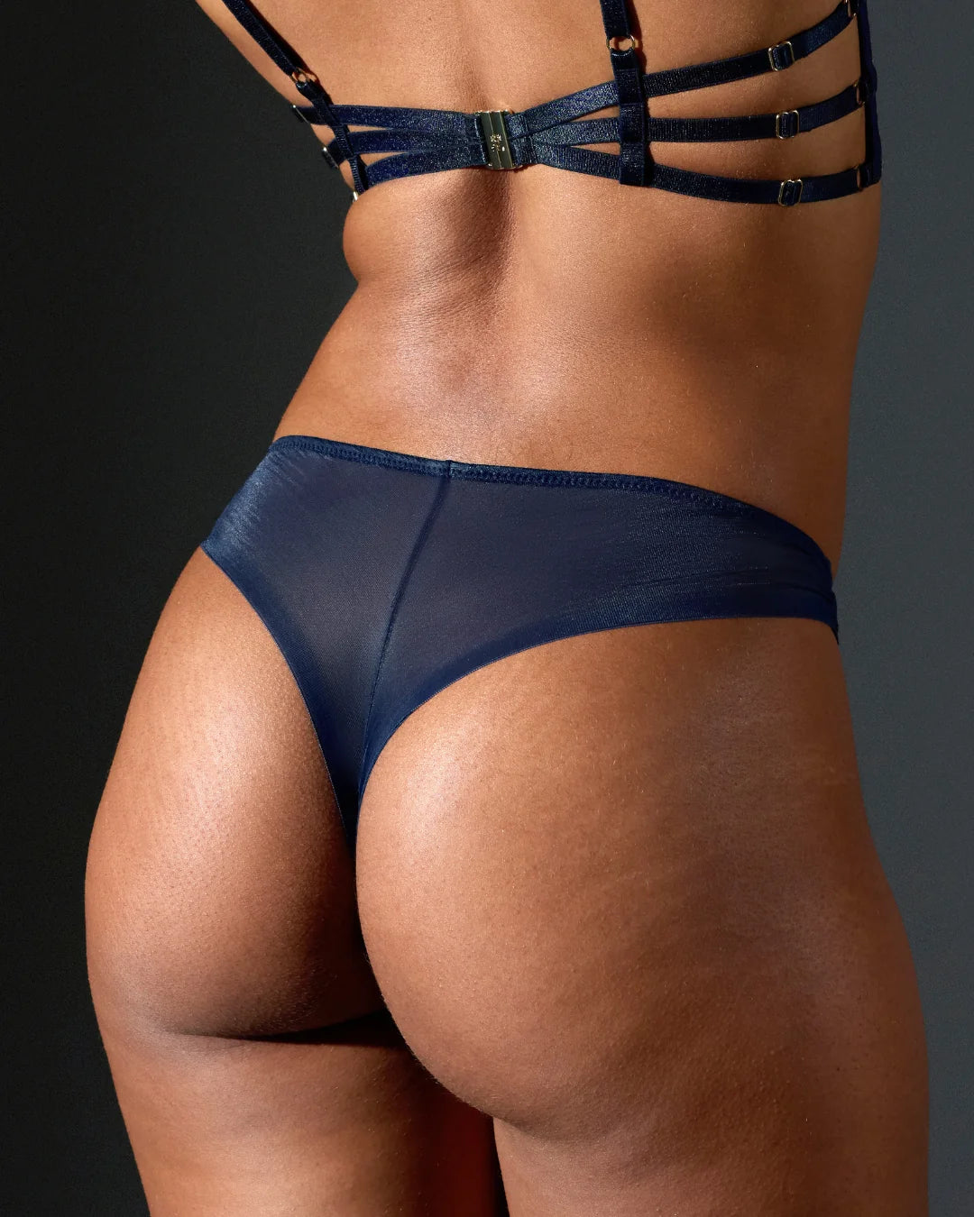 Midnight Star Gazer Embroidery Thong