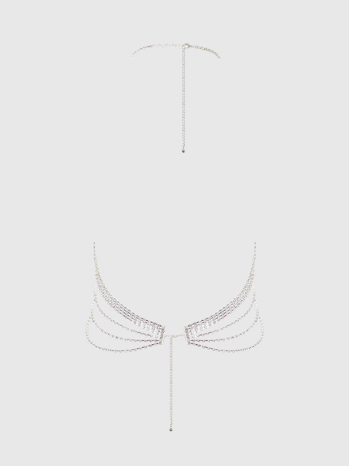 Draped in Rhinestones Halter Bralette