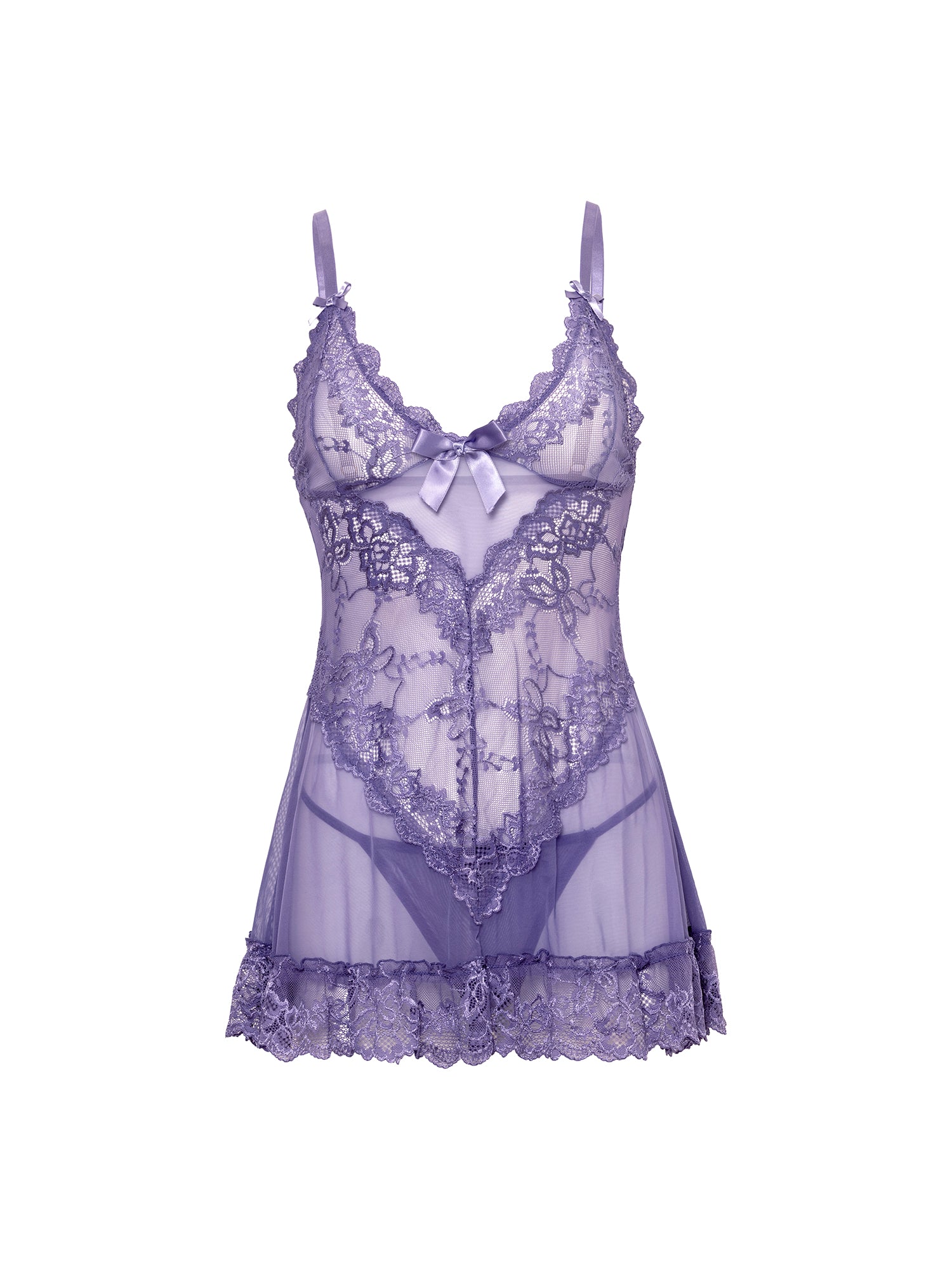 Call Me Coy Lace Babydoll in Purple Haze