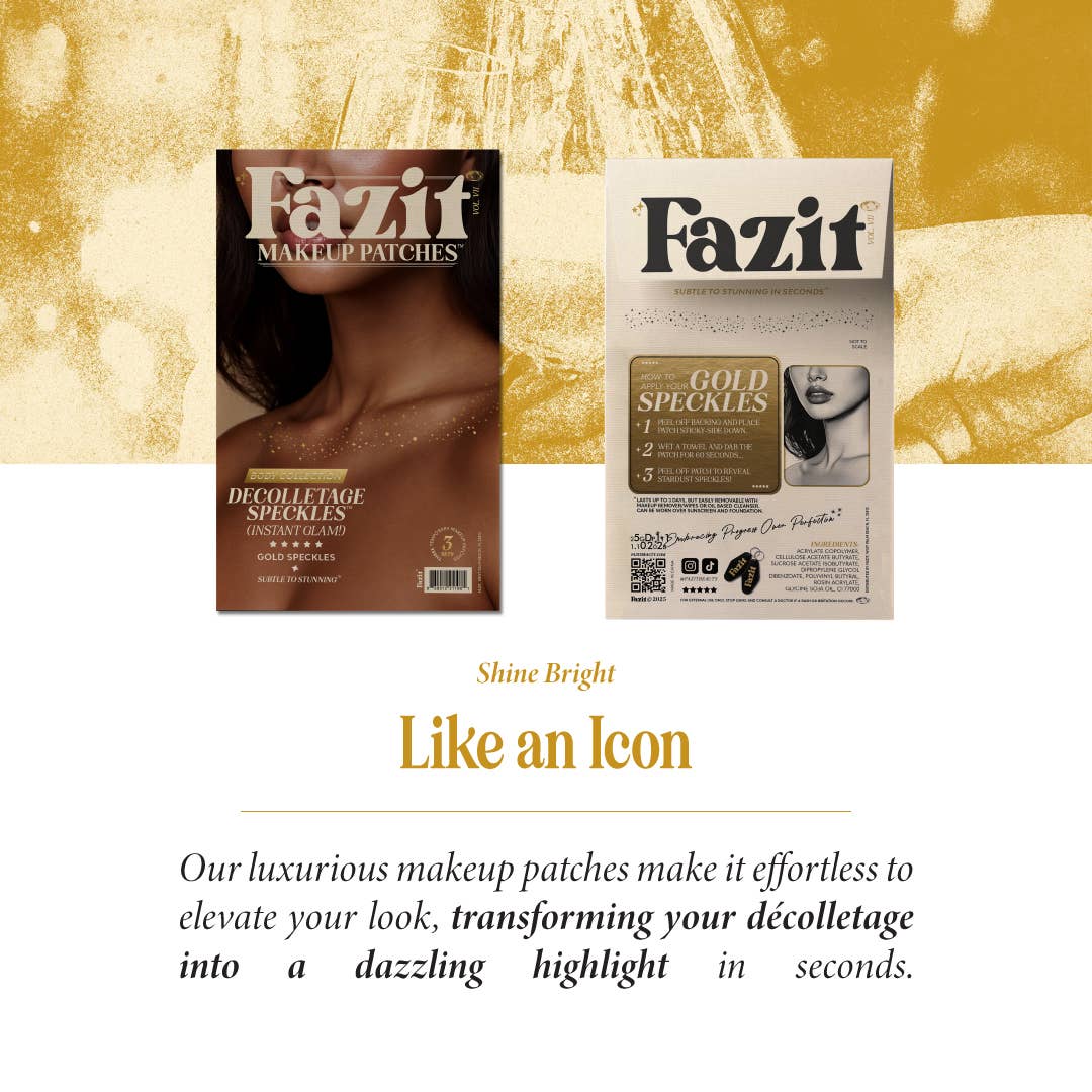 Fazit Decolletage Glitter Makeup in Gold Speckles