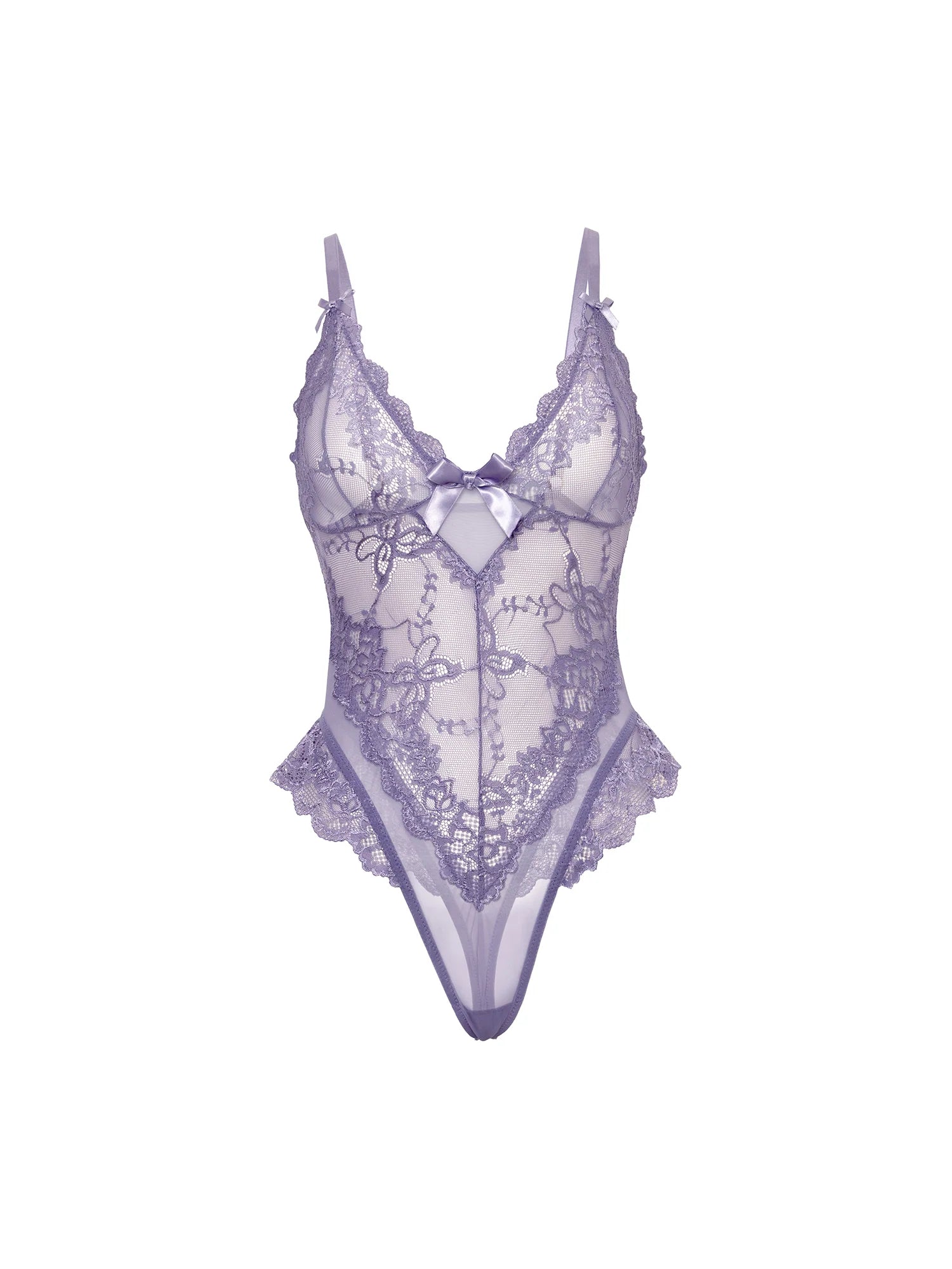 Call Me Coy Lace Teddy in Purple Haze