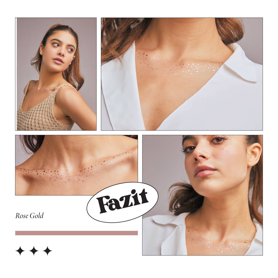 Fazit Decolletage Glitter Makeup in Rose Gold Speckles