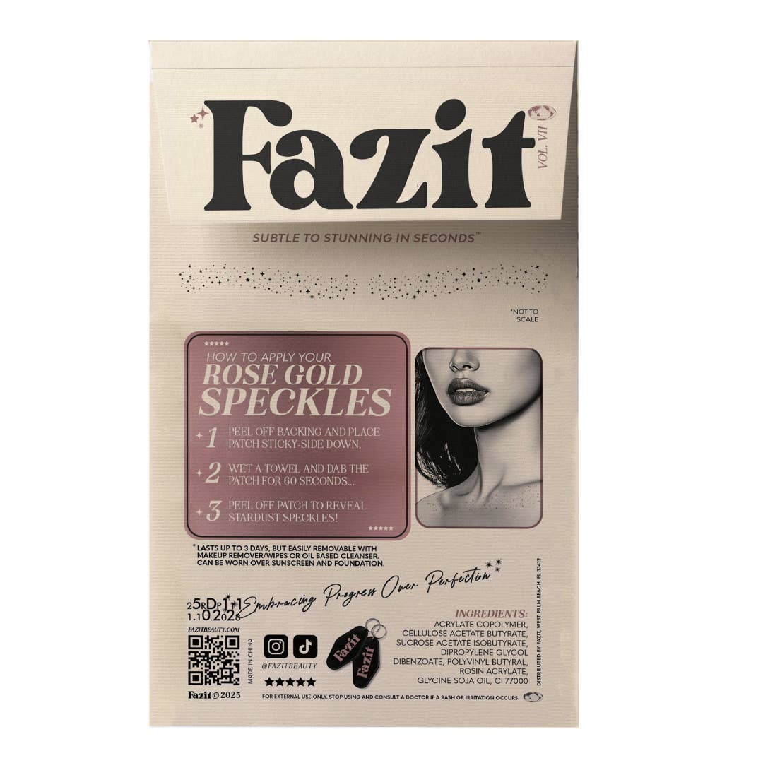 Fazit Decolletage Glitter Makeup in Rose Gold Speckles