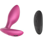 vibrating butt plug and a black remote. meant to show that the anal plug can be controlled with the remote
