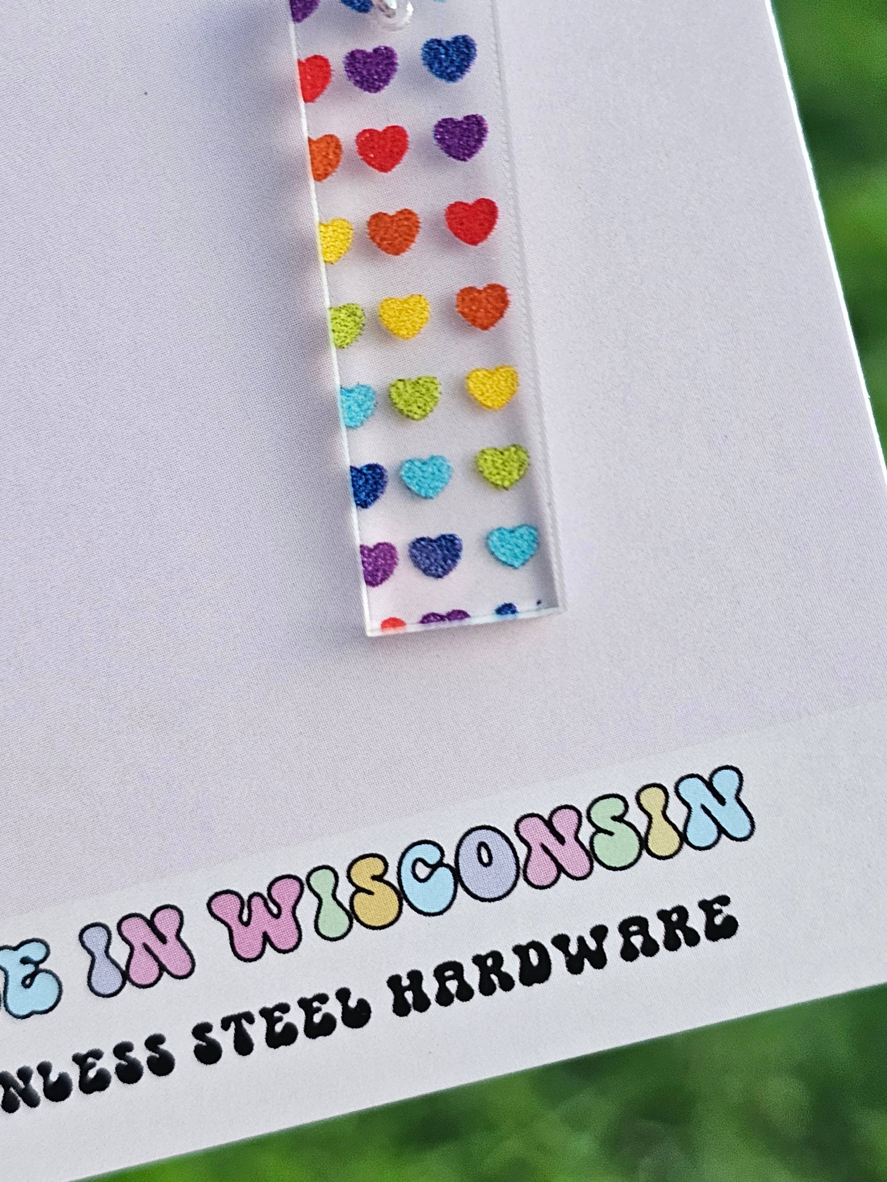 Bar Earrings in Rainbow Patterns