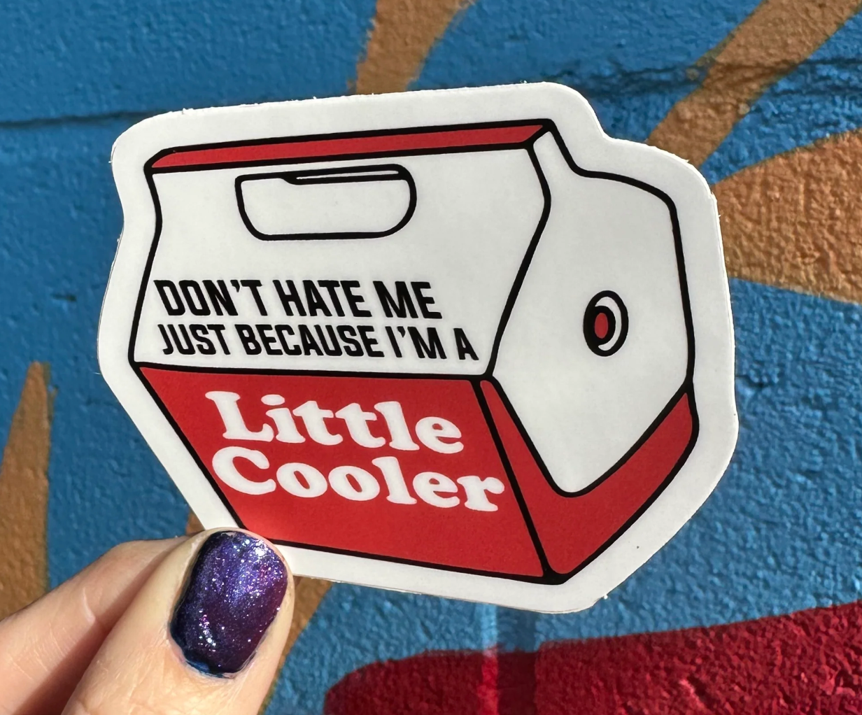Don't Hate Me Just Because I'm A Little Cooler Sticker