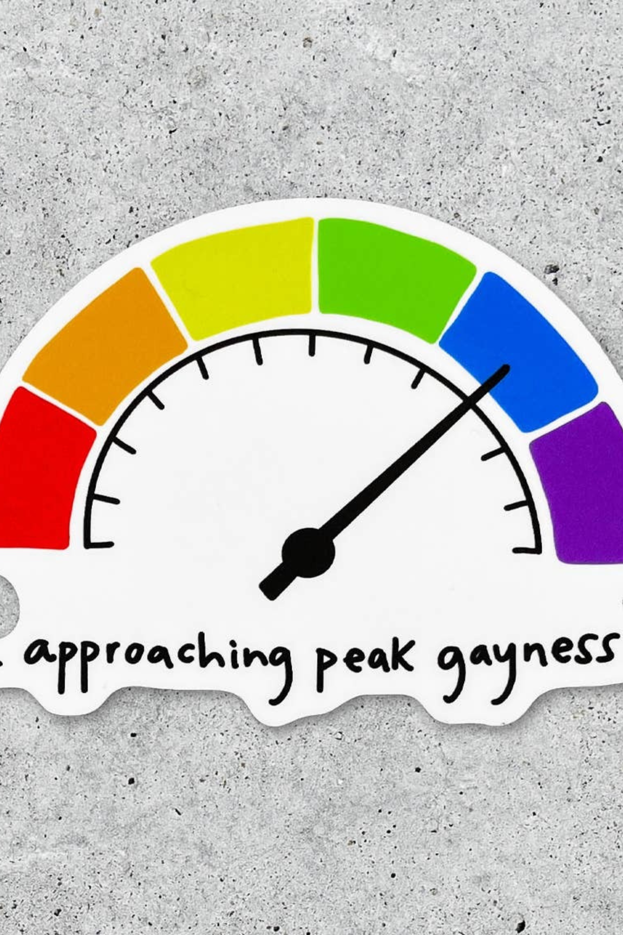 Approaching Peak Gayness vinyl sticker