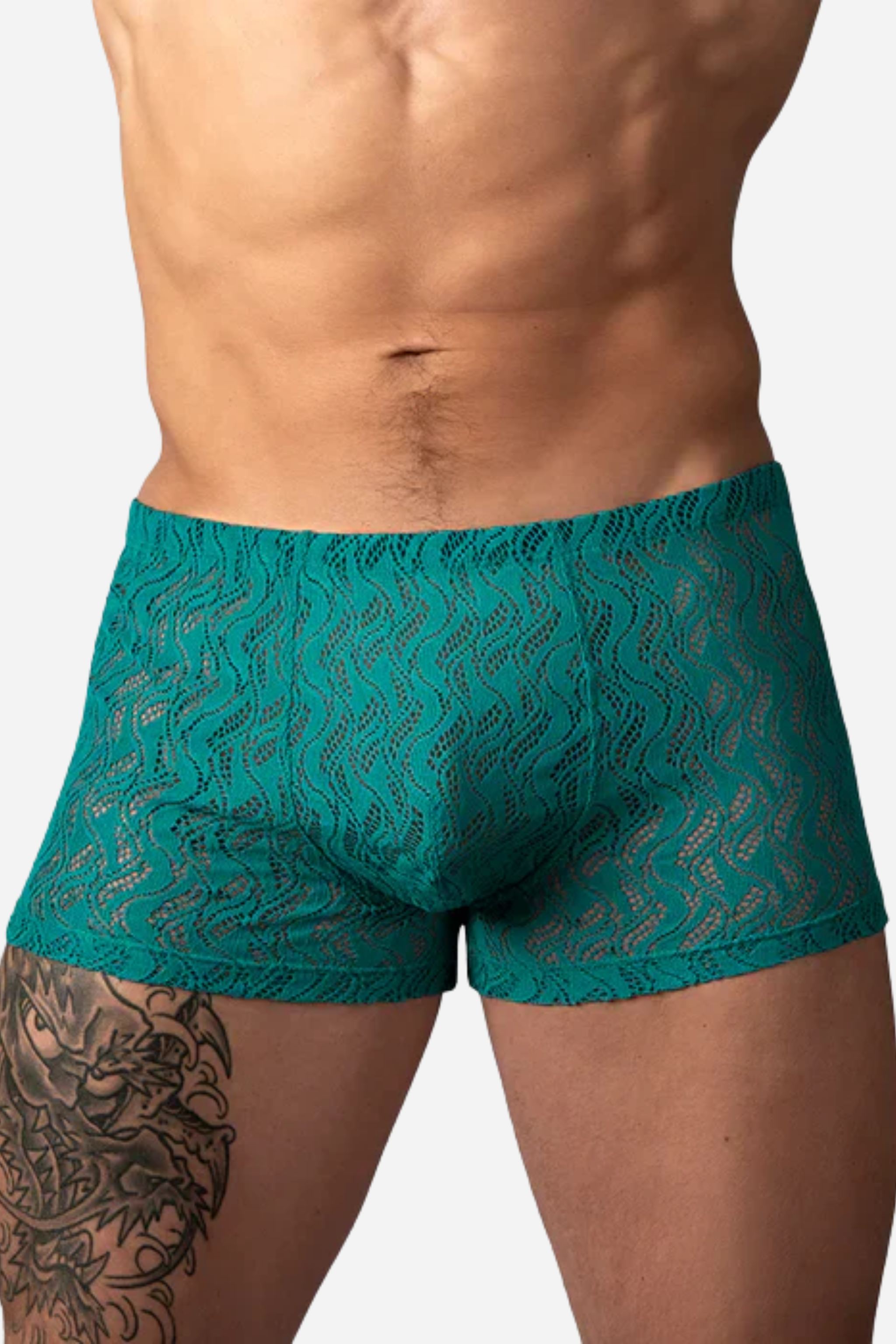 As it Ripples Lace Pouch Short in Teal