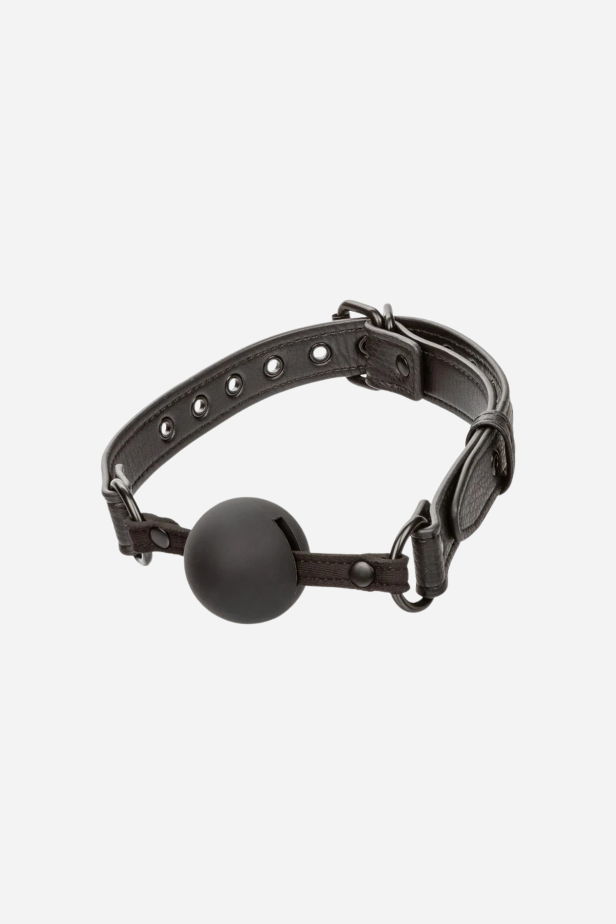 At Night Ball Gag w/ Faux Leather Strap
