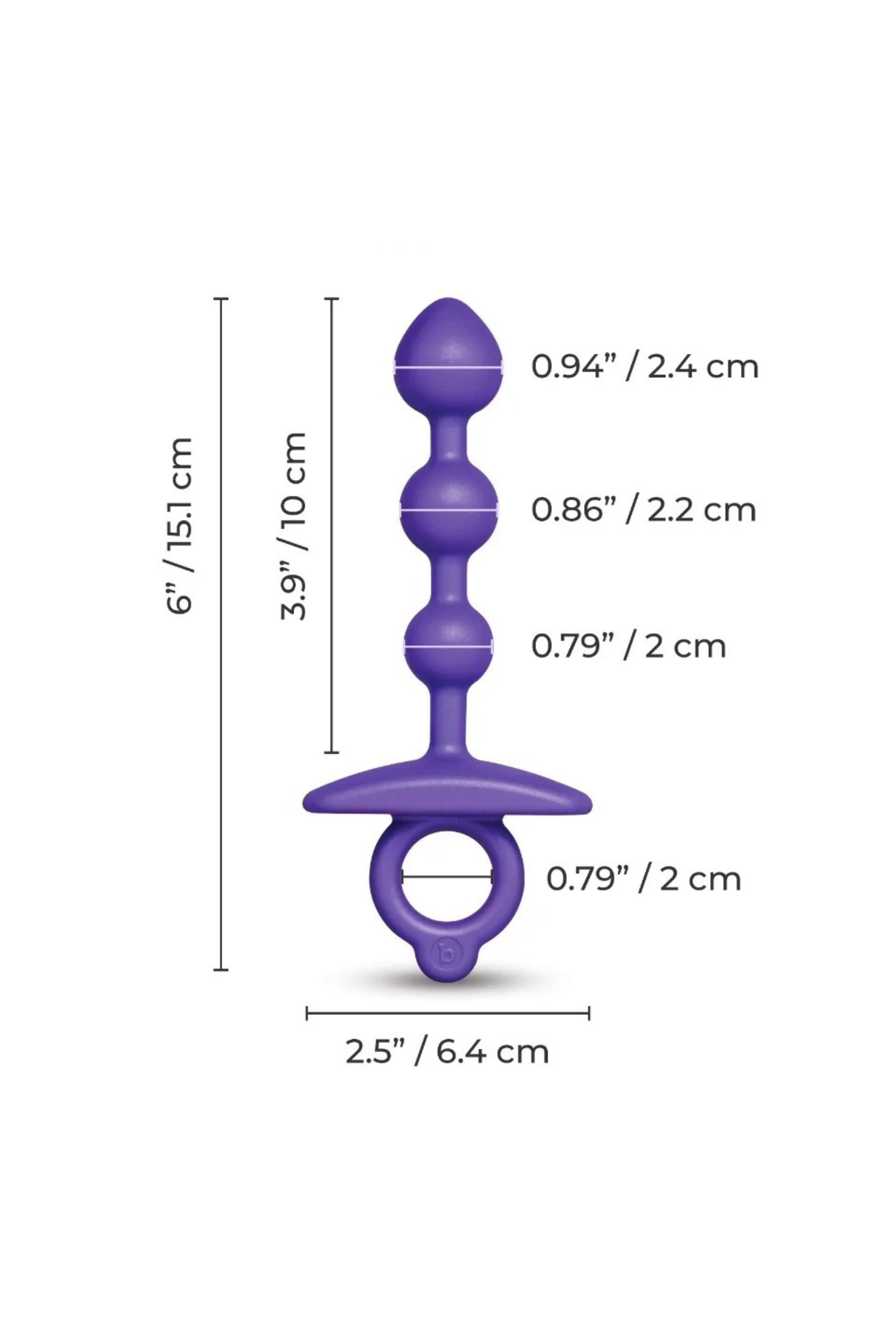 B-Vibe Butties Zip Anal Beads