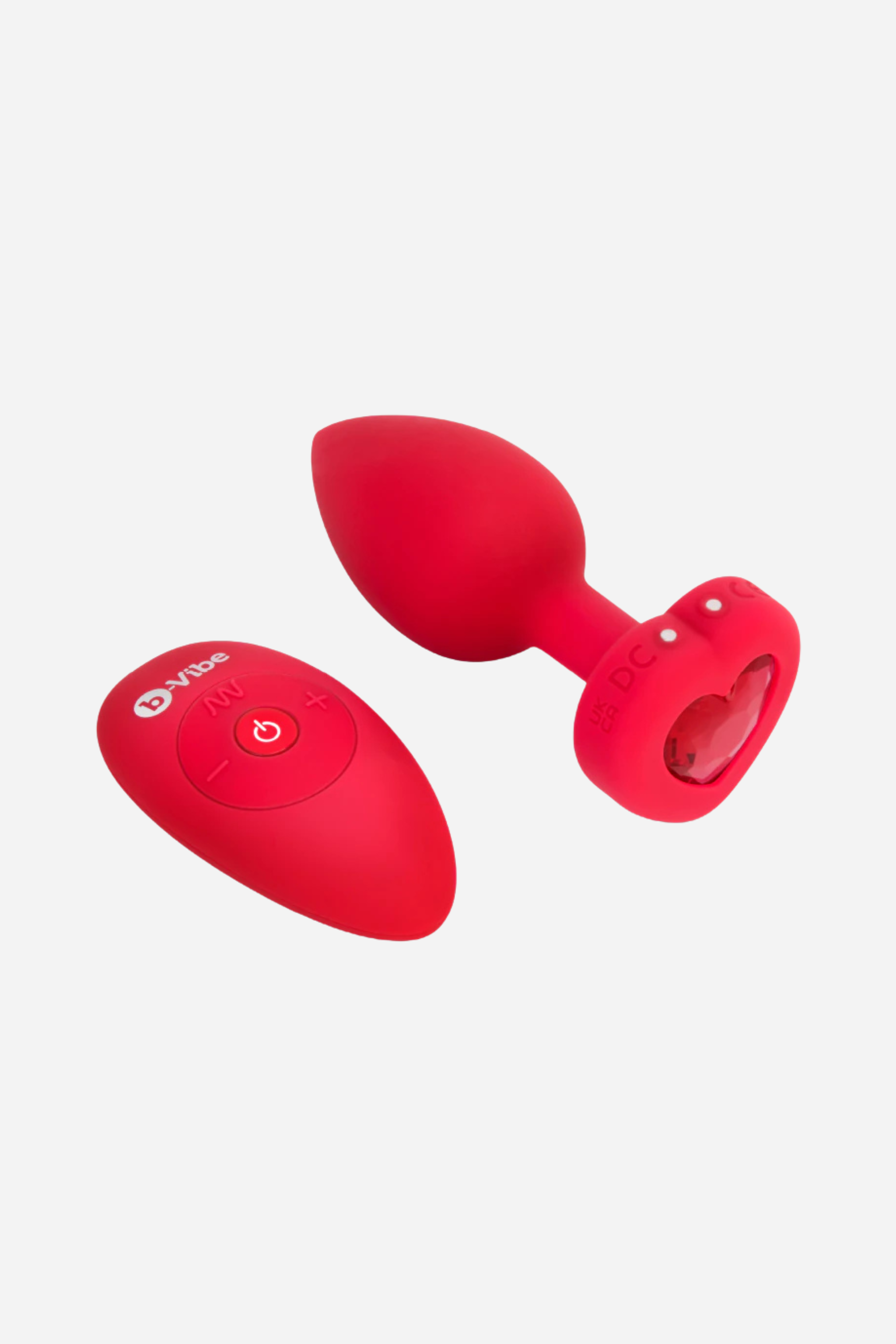 B-Vibe Vibrating Heart Jewel Plug in Red