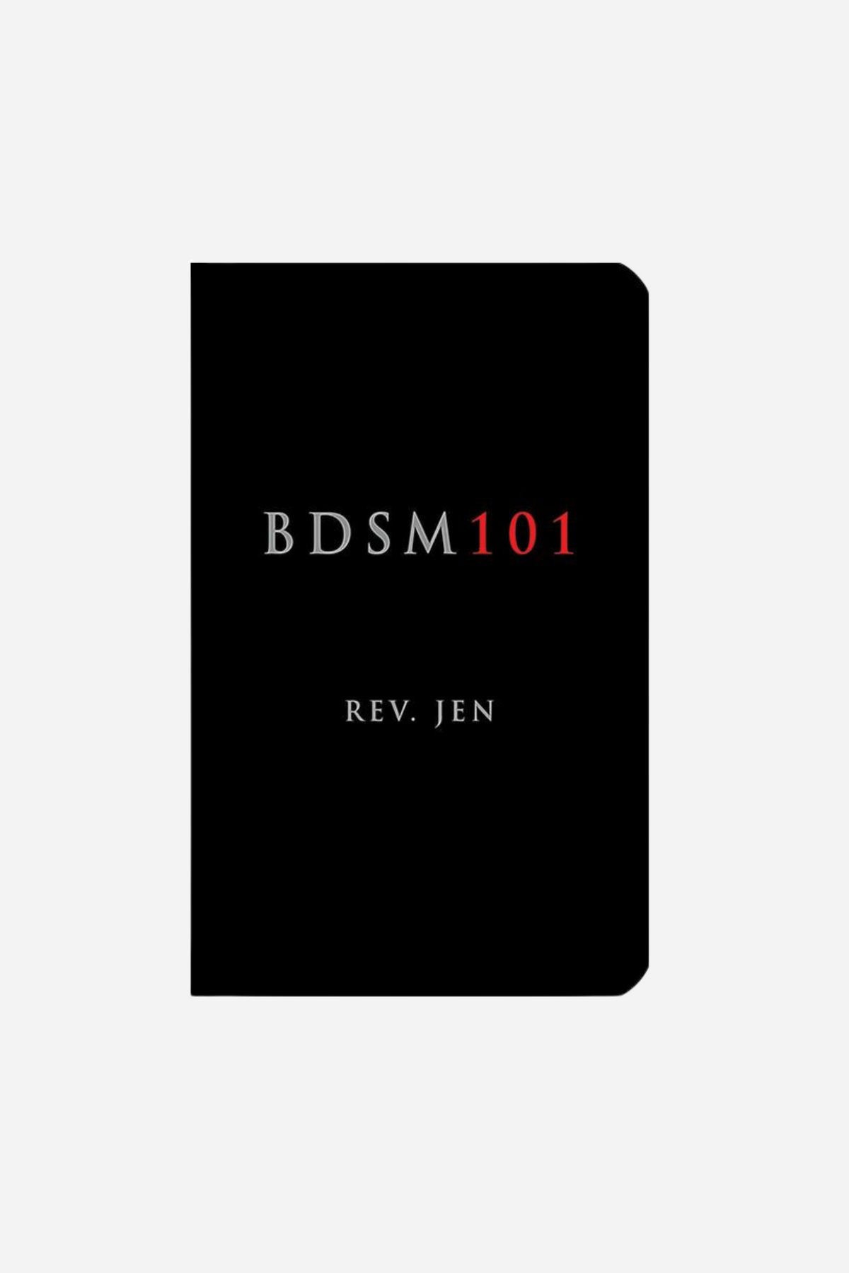 Cover of BDSM 101, a plain matte black jacket with the title set small in white capitals and the author's name centred beneath it.