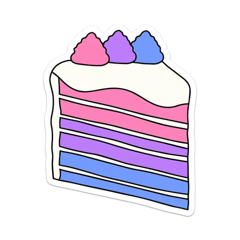 Bisexual Pride Cake Sticker