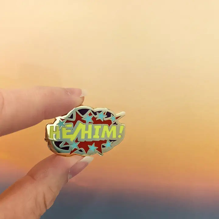 Comic POW! Pronoun Pins