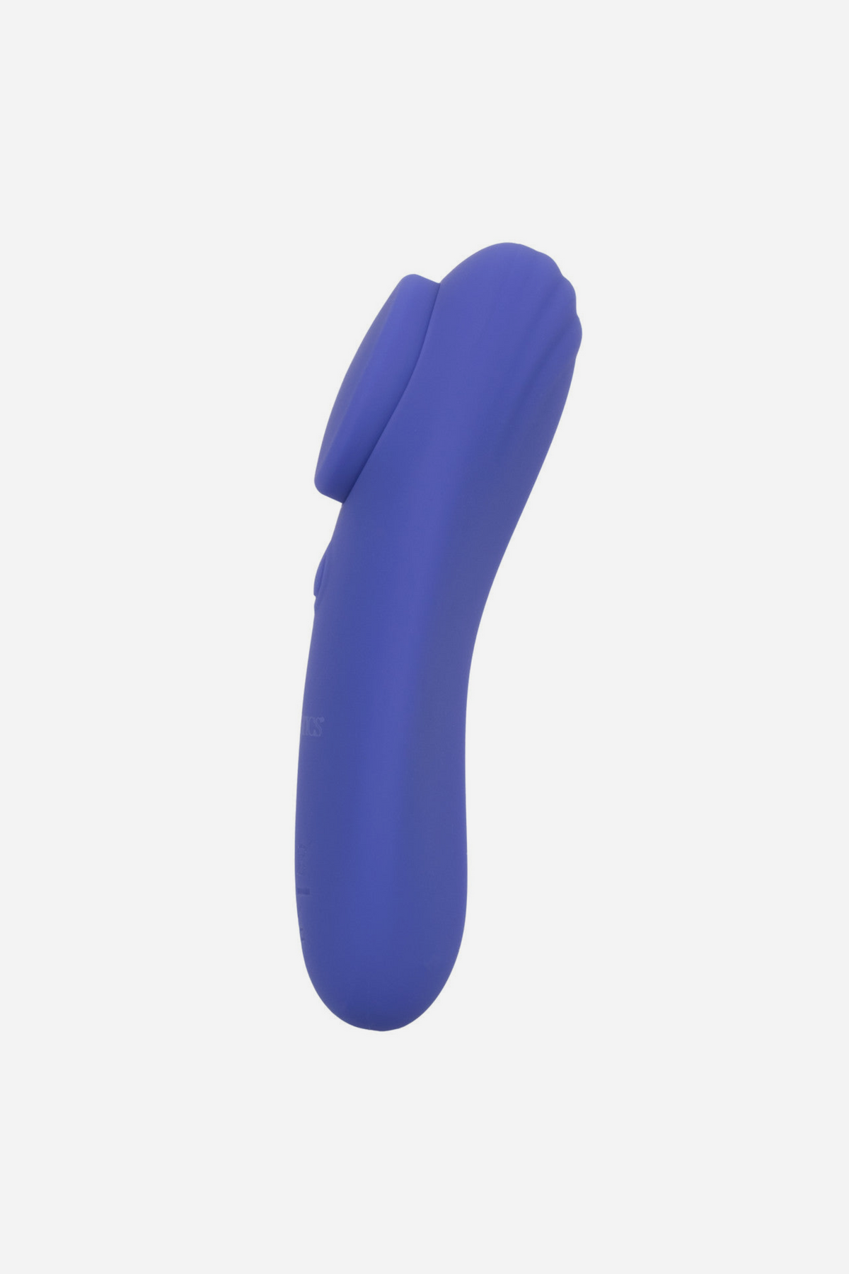 Side view of the Connect Us Wearable Panty Vibe with its magnetic clip snapped onto the back, ready to hold the toy discreetly inside underwear