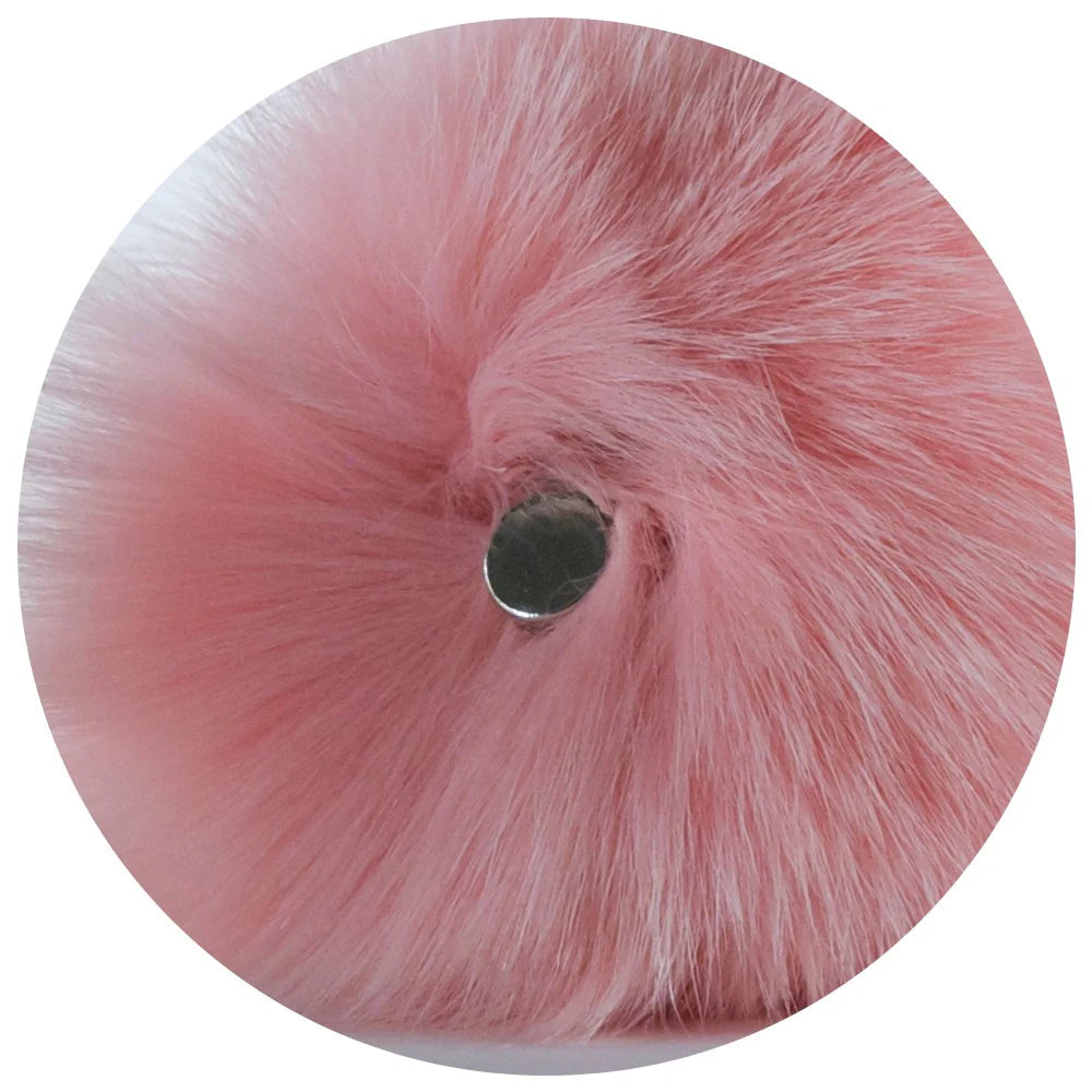 Crystal Small Glass Sparkle Plug Pink Bunny Tail