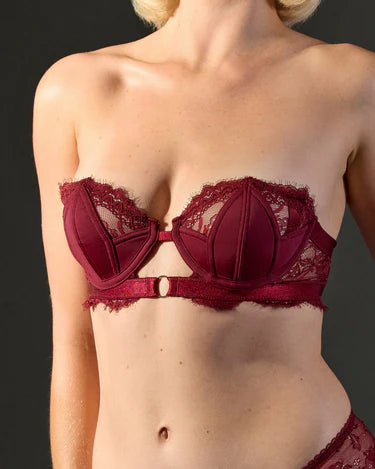 Daphne's Fantasy Detachable Lace Bra in Ruby