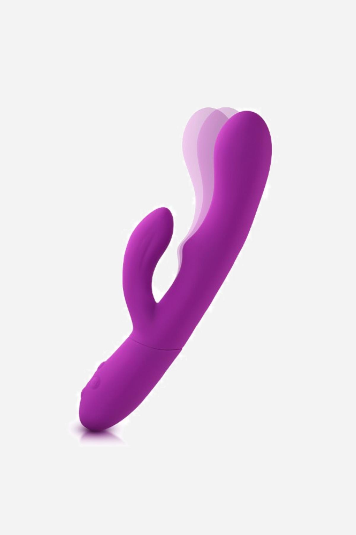 The purple Ultra Rabbit at an angle, with a motion blur showing the shaft flexing back and forth