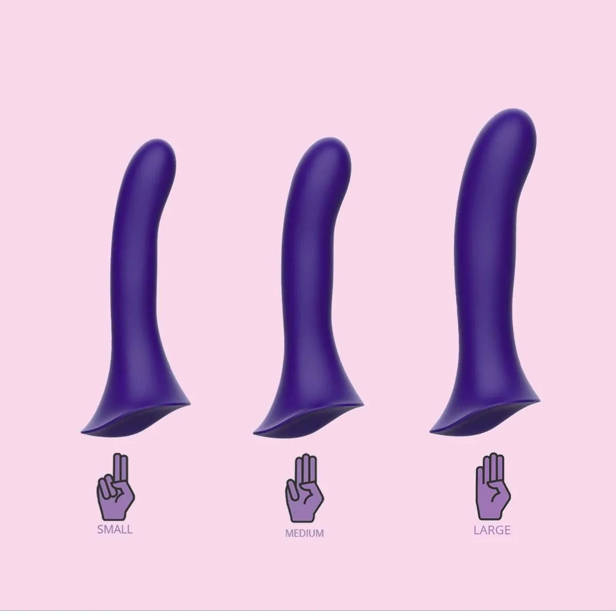 Fusion Vibrating Strap On Dil in Purple