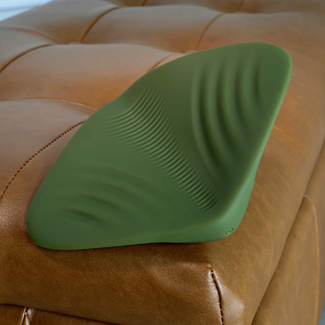 All the Pleasure Vibrating Grinding Pad in Olive Green