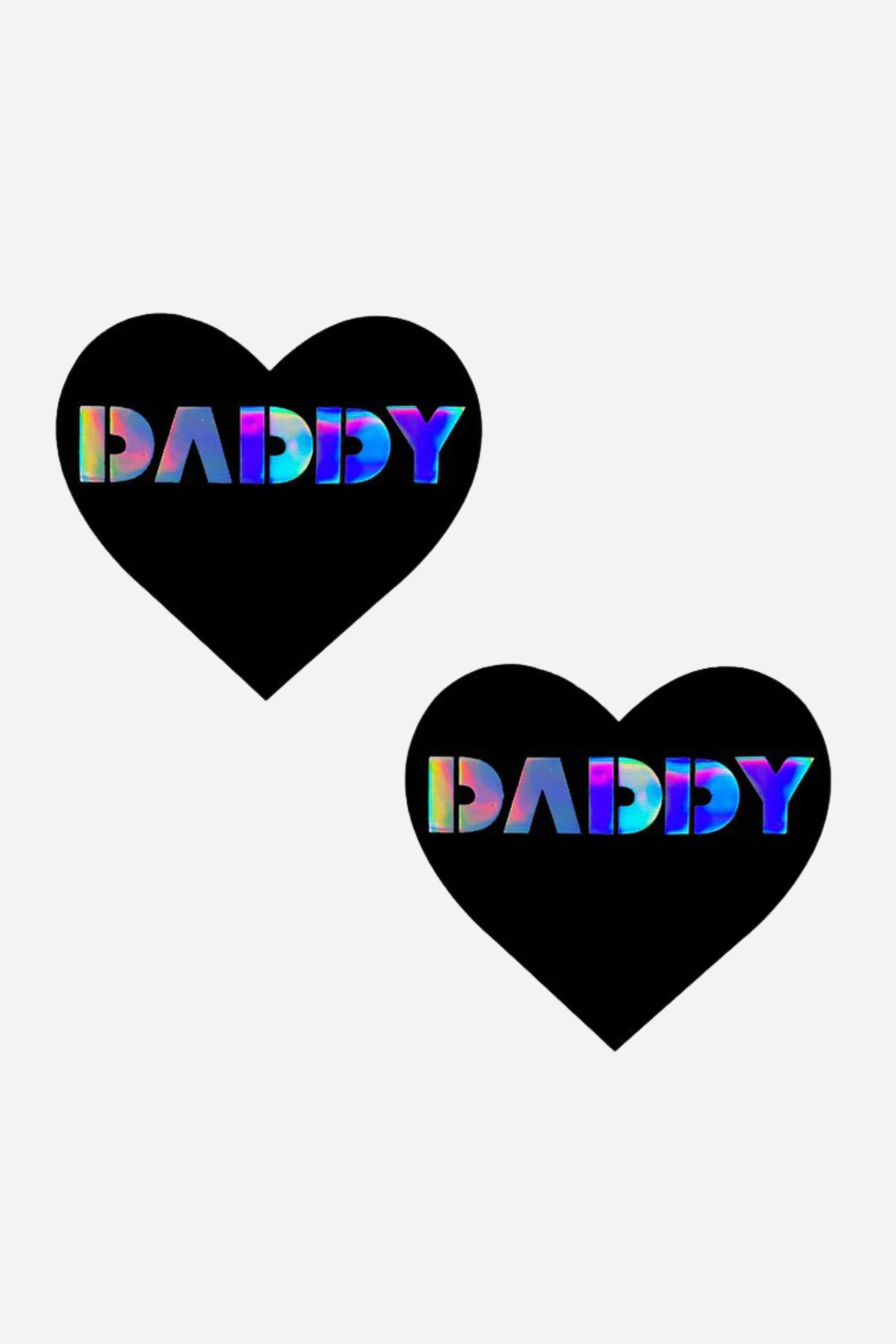 Heart Holographic Daddy Nipple Pasties