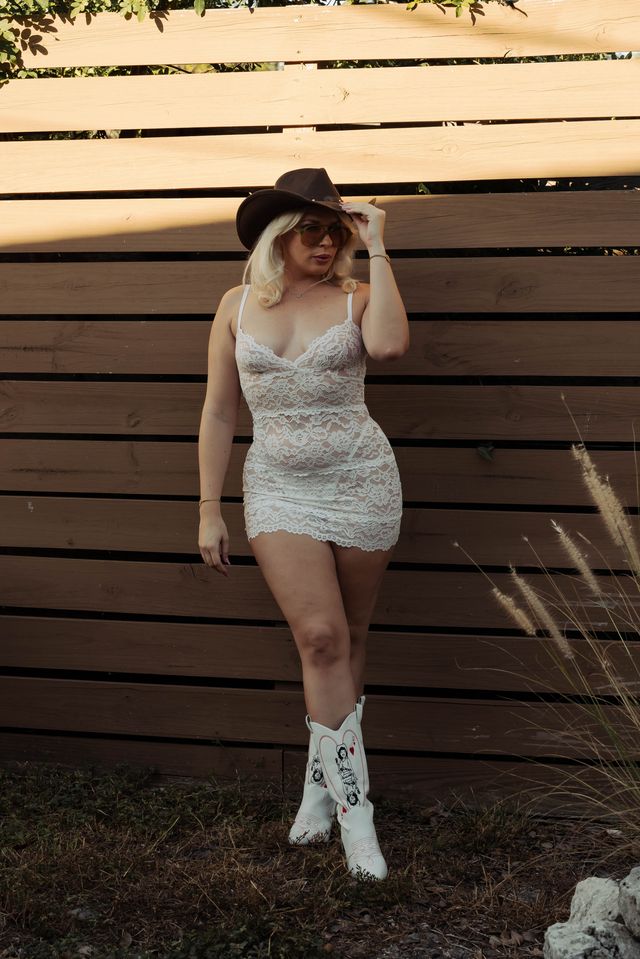 Kilo Brava Vintage Lace Bodycon Slip