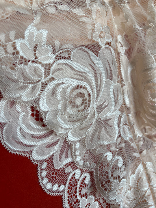 Kilo Brava Lace Halter Teddy in Whisper Peach
