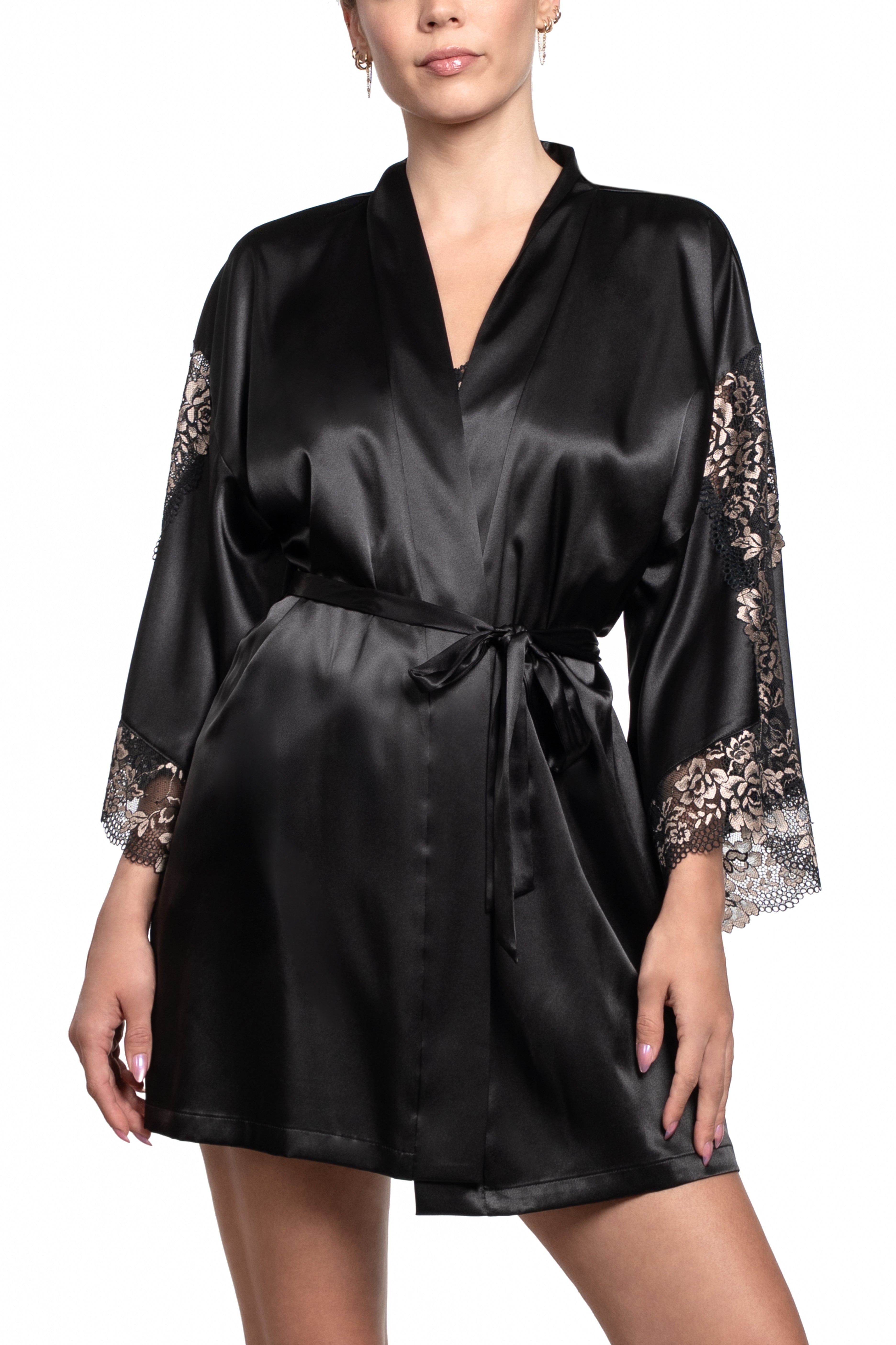 I'll Be The One Shimmer Lace & Satin Robe