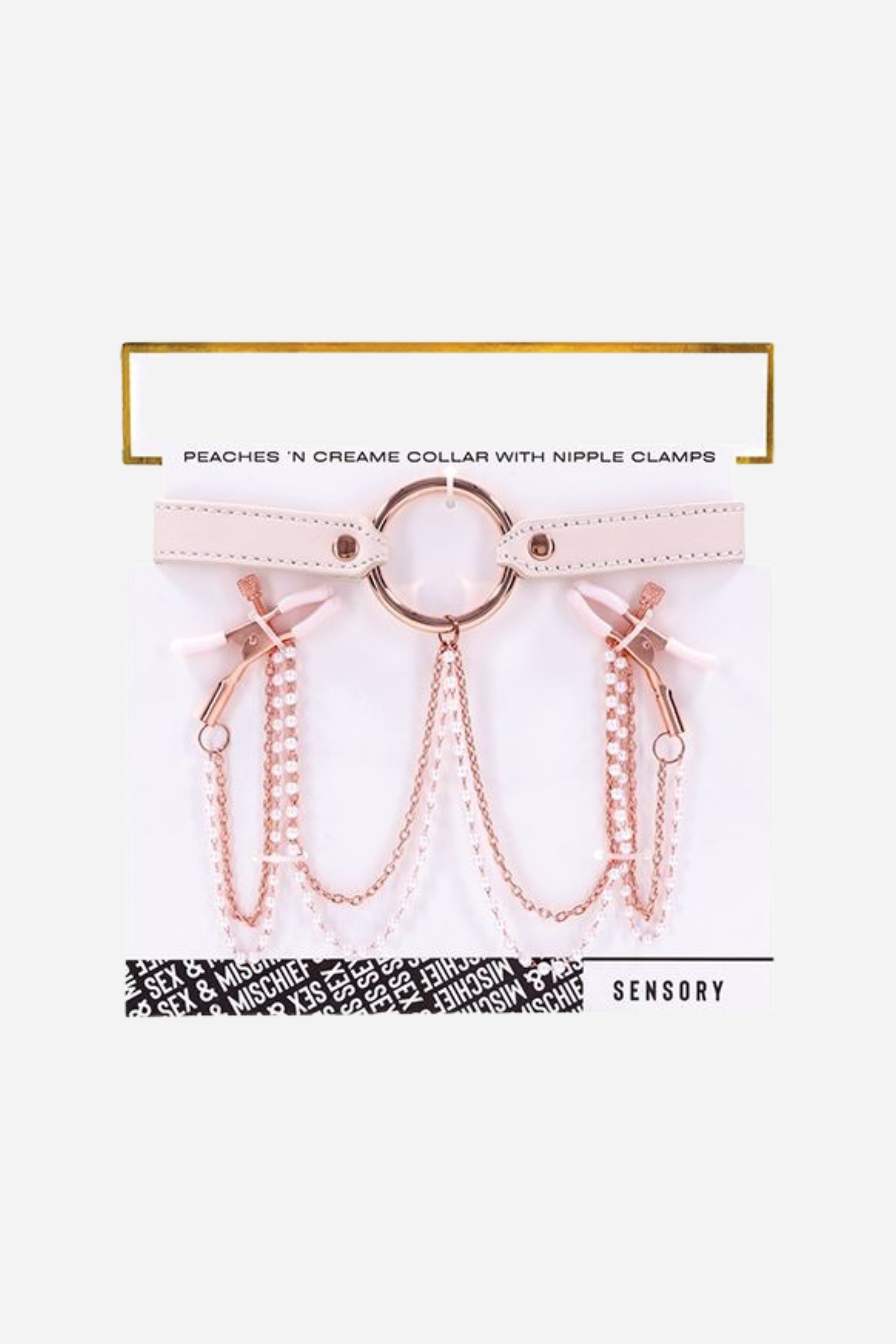 Inner Flirt Collar & Clamps Set in Peachy Cream Pink