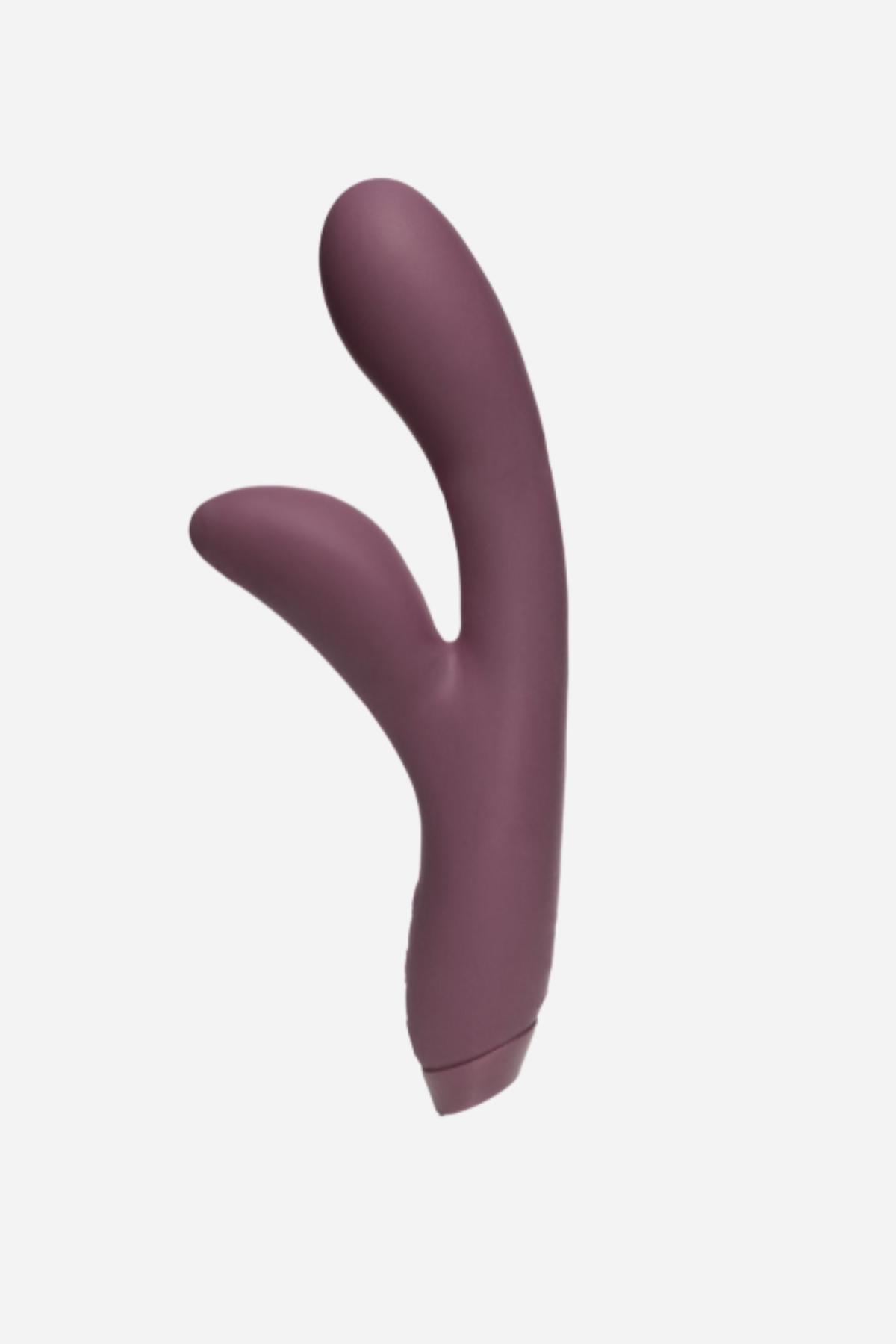 Je Joue Hera rabbit vibrator in Purple standing upright, showing the curved G-spot shaft and clitoral arm on a light grey background