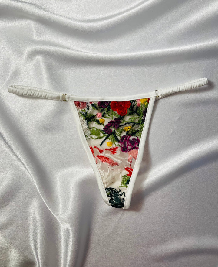 +Kilo Brava Embroidery G-String in Multi Floral