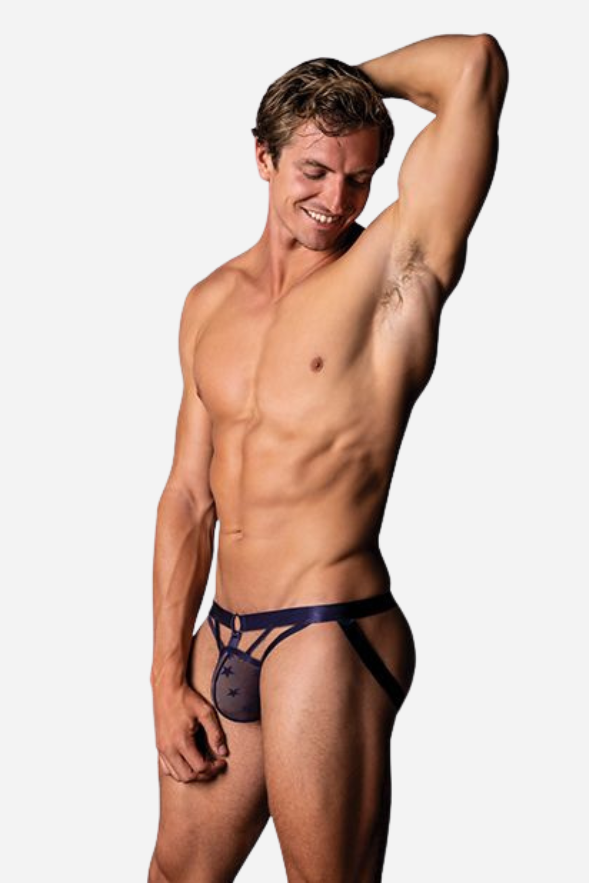 Love Star Strappy Jock Strap in Purple