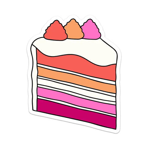 Lesbian Pride Cake Sticker