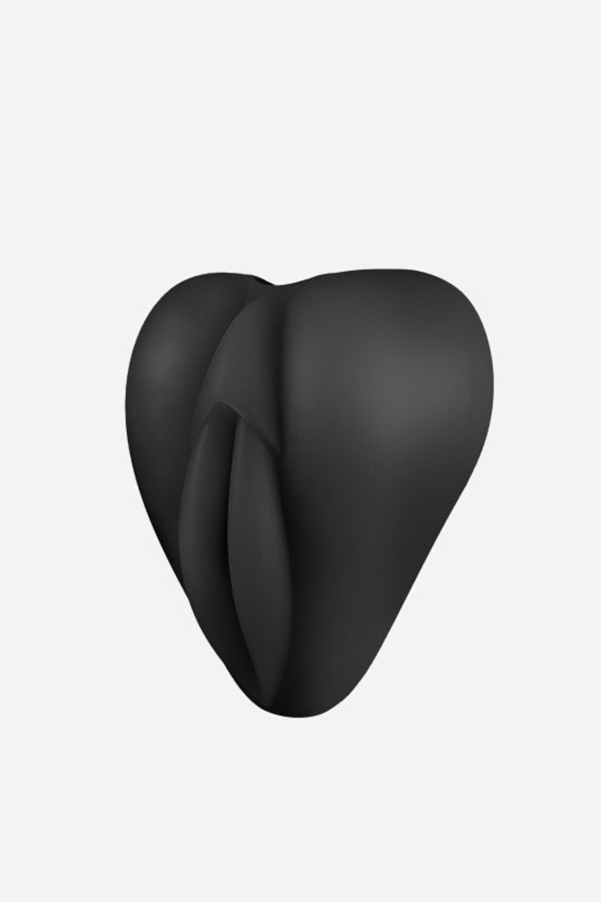 Lippi grinding pad in black, angled to show the same plump silicone lips and the soft ridge running down the centre of the pad.