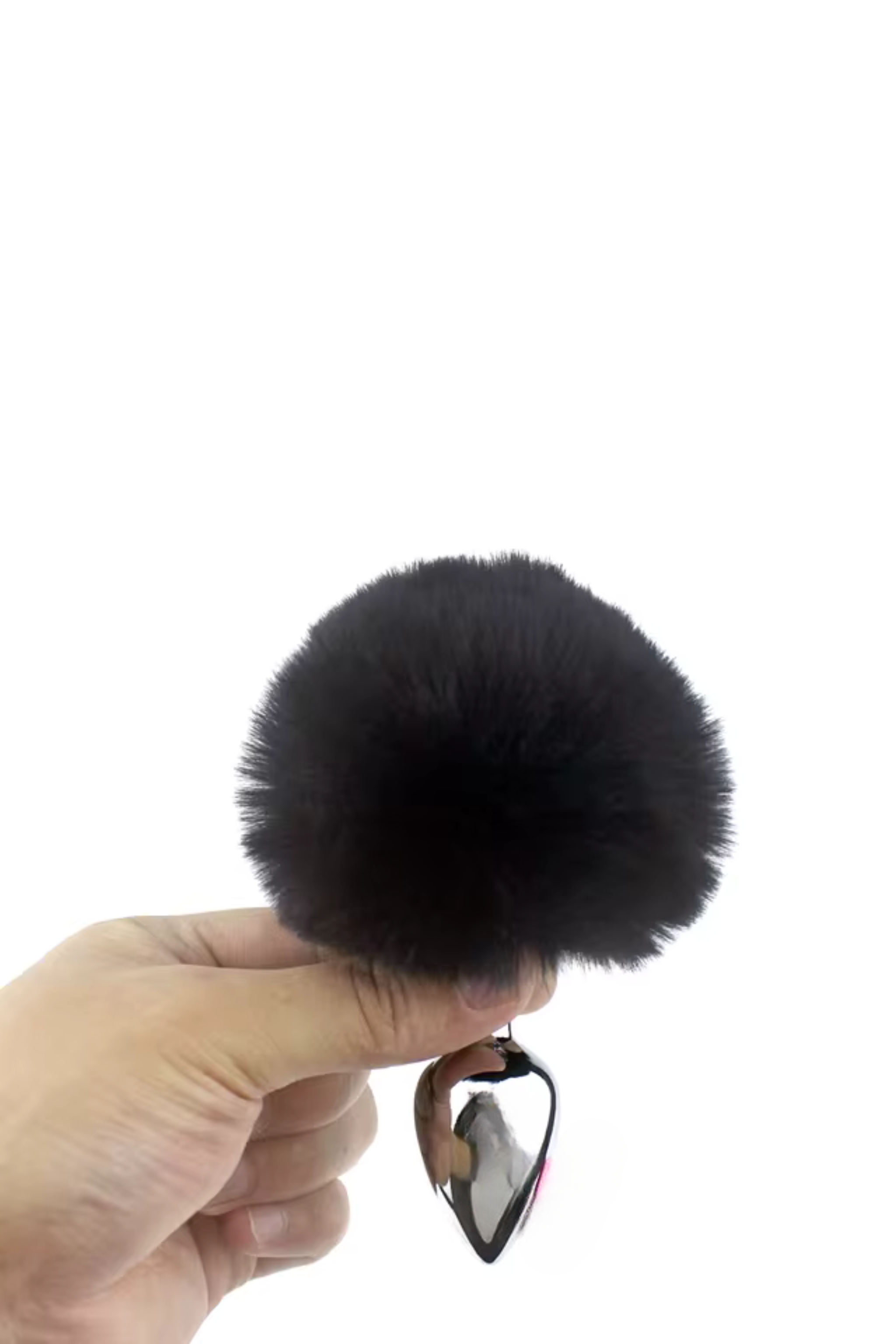 Hey There Hop Stuff Bunny Tail Butt Plug in Black