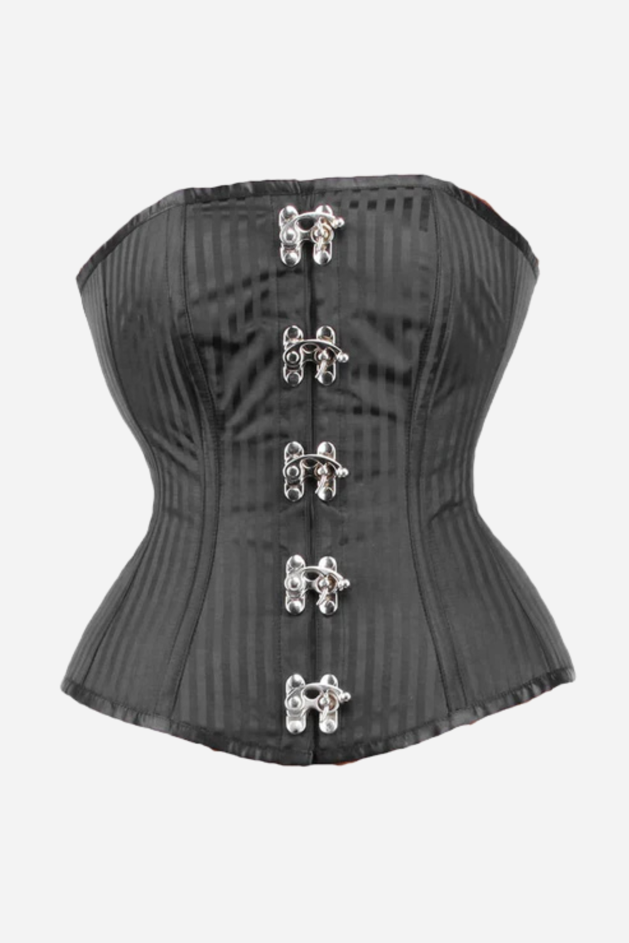 Dapper Stripes Overbust with Steampunk Clasps