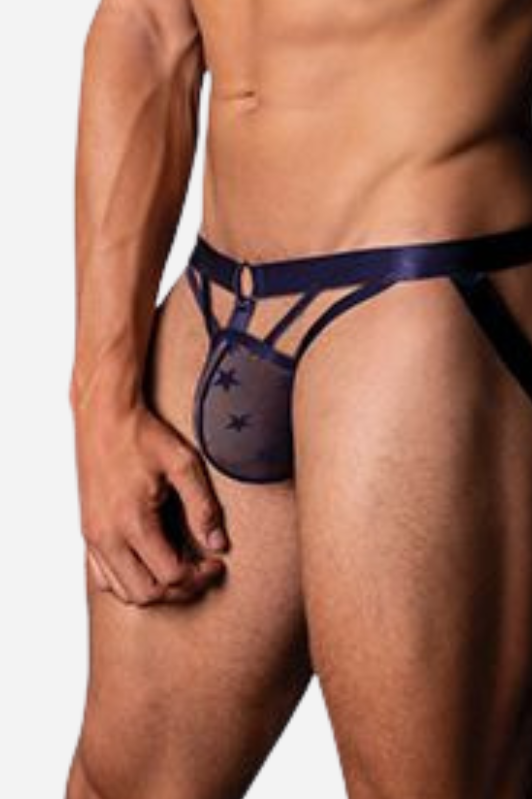 Love Star Strappy Jock Strap in Purple