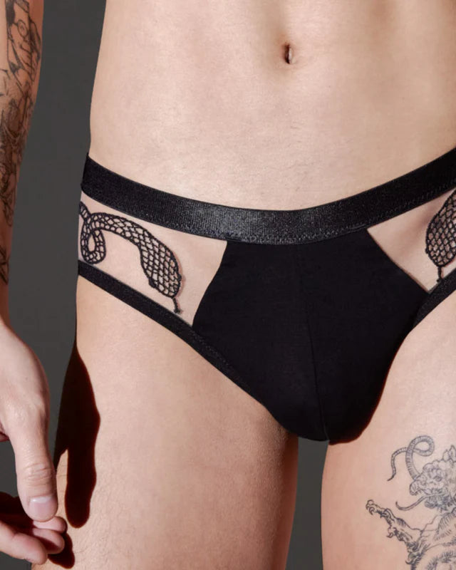 Medusa's Curse Pouch Brief Butterscotch & Black