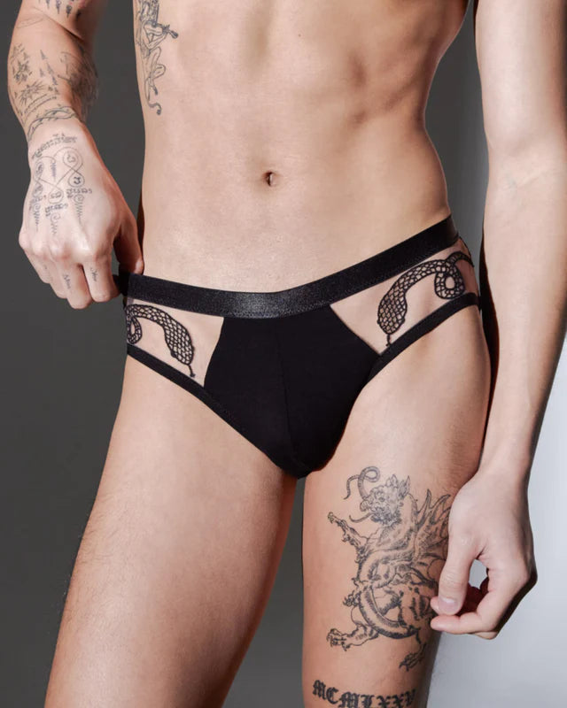 Medusa's Curse Pouch Brief Butterscotch & Black