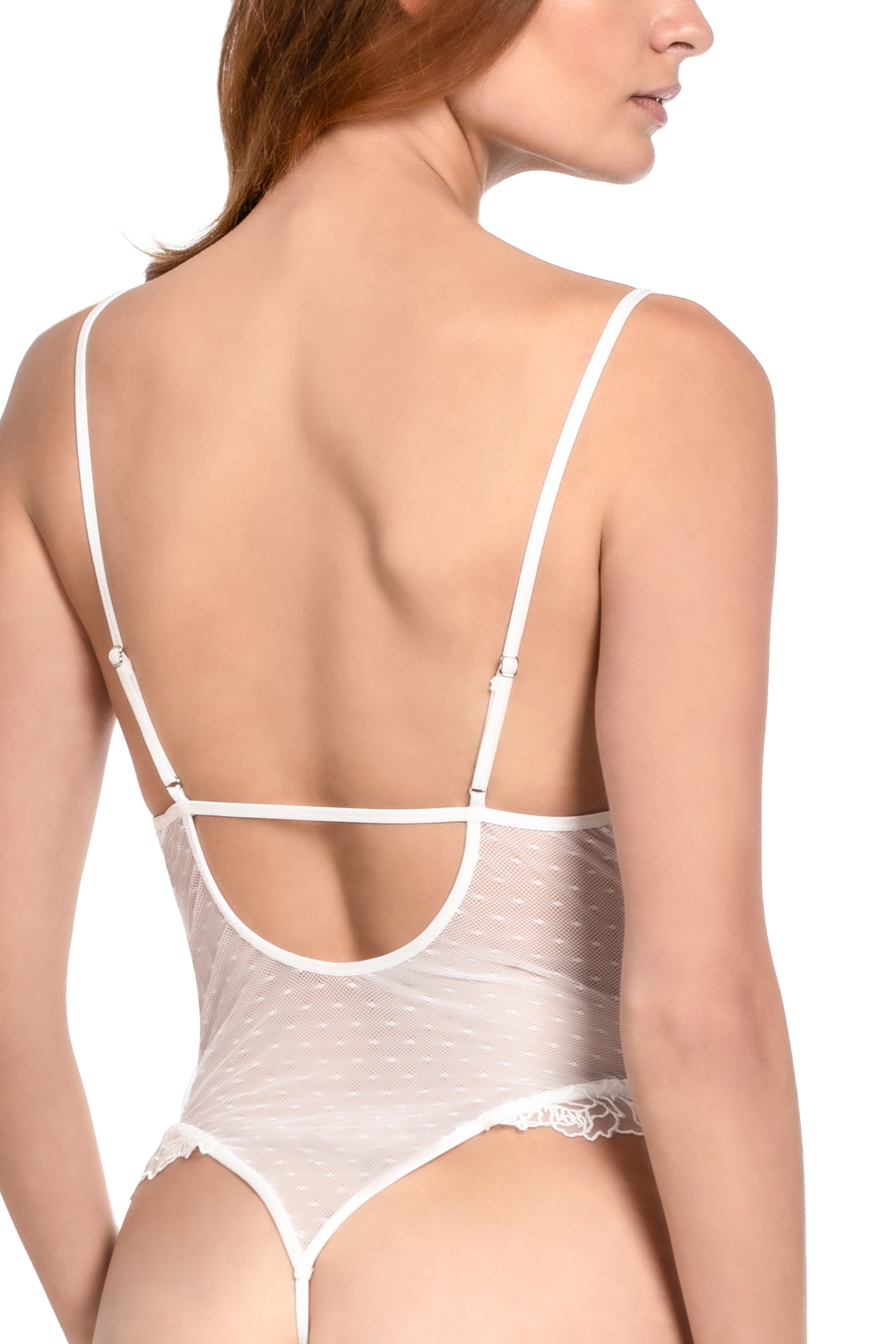 Miss the Most Embroidery & Lace Teddy in Ivory