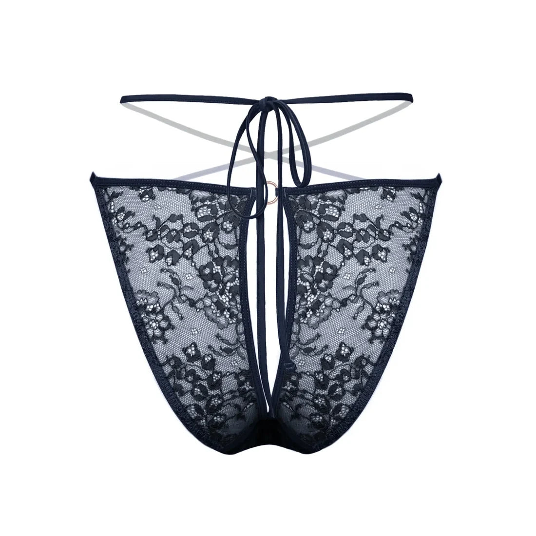 Rush Lace Ouvert Bikini in Black By Monique Morin