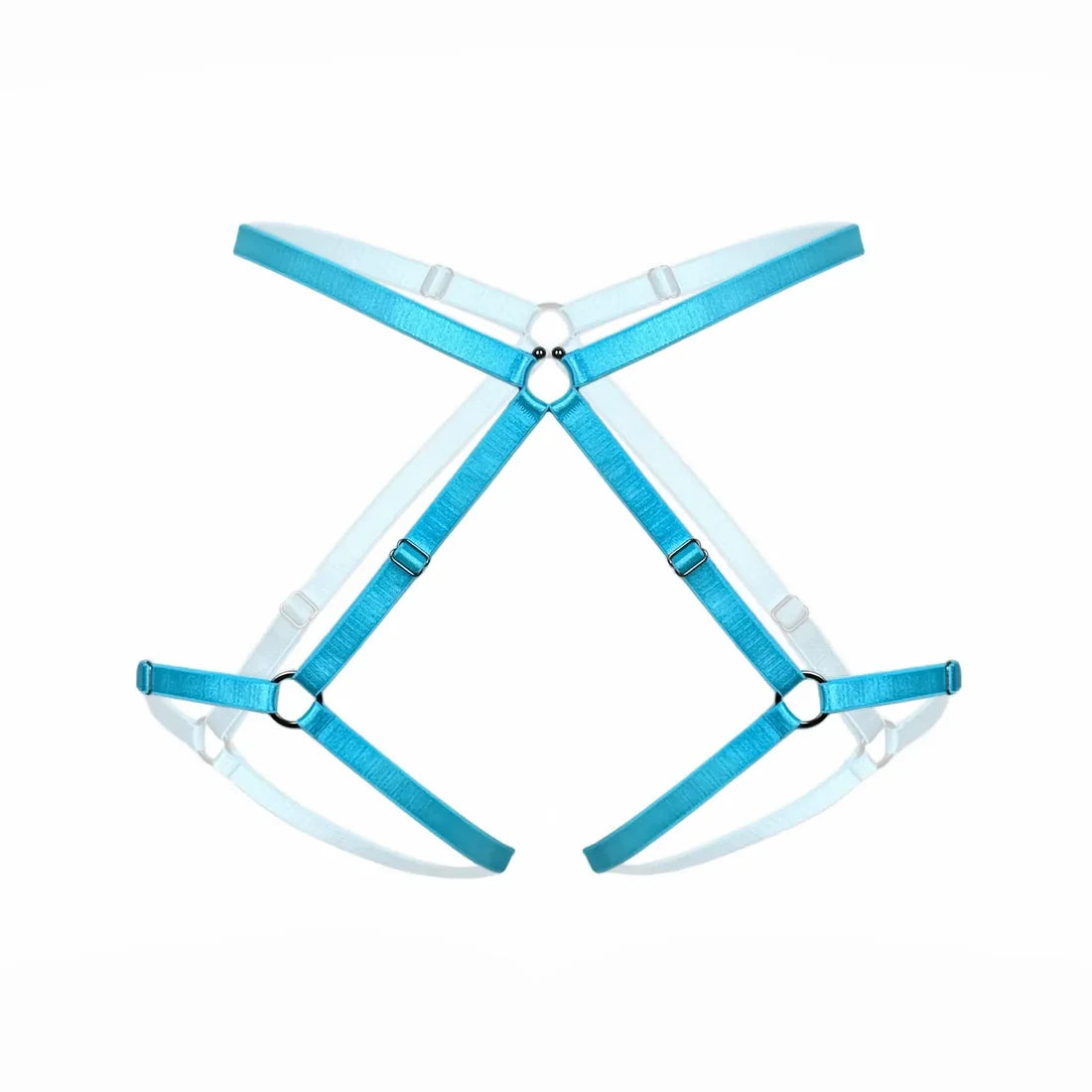 Amphitrite Rush Thigh Harness in Blue Flame by Monique Morin