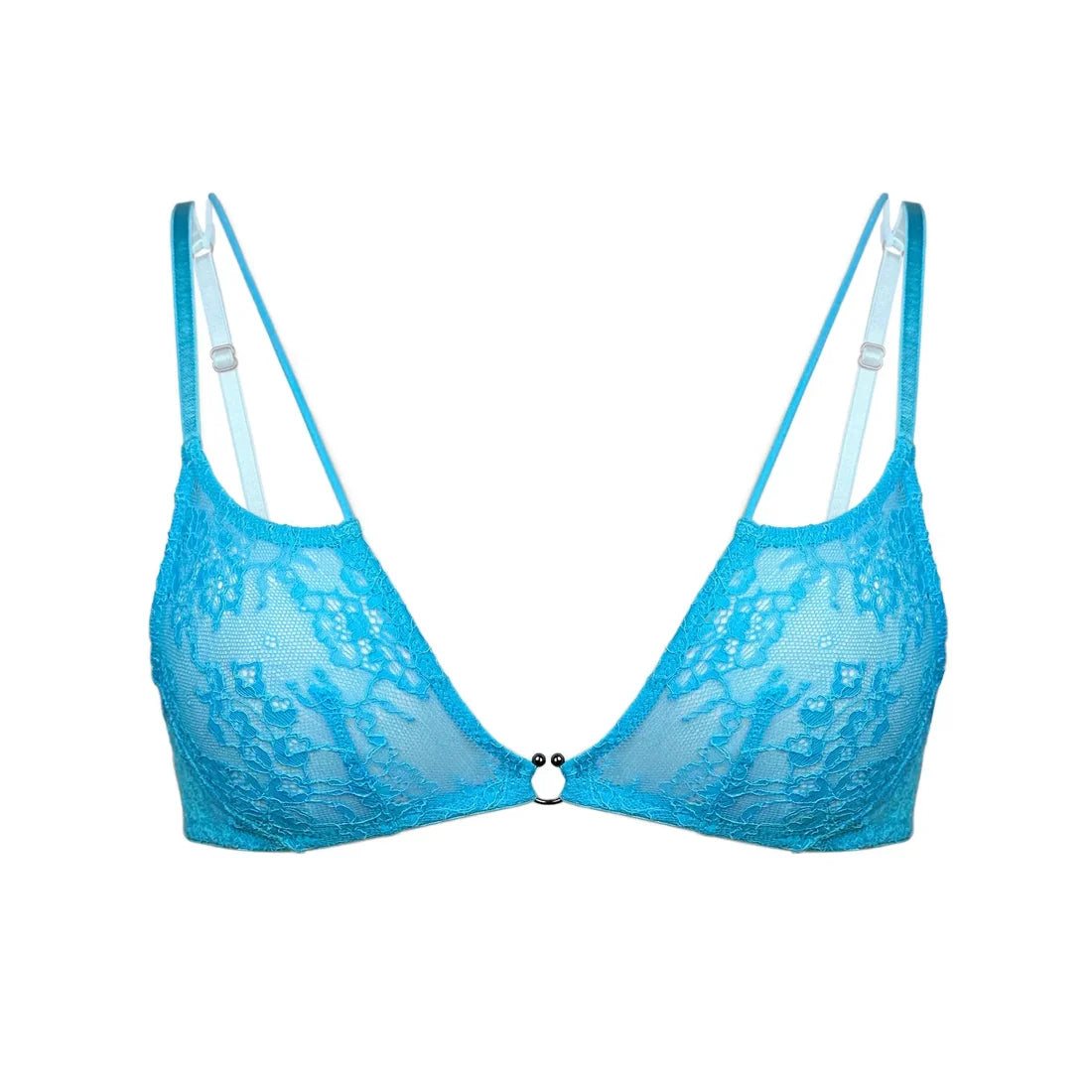 Amphitrite Rush Lace Bralette in Blue Flame by Monique Morin