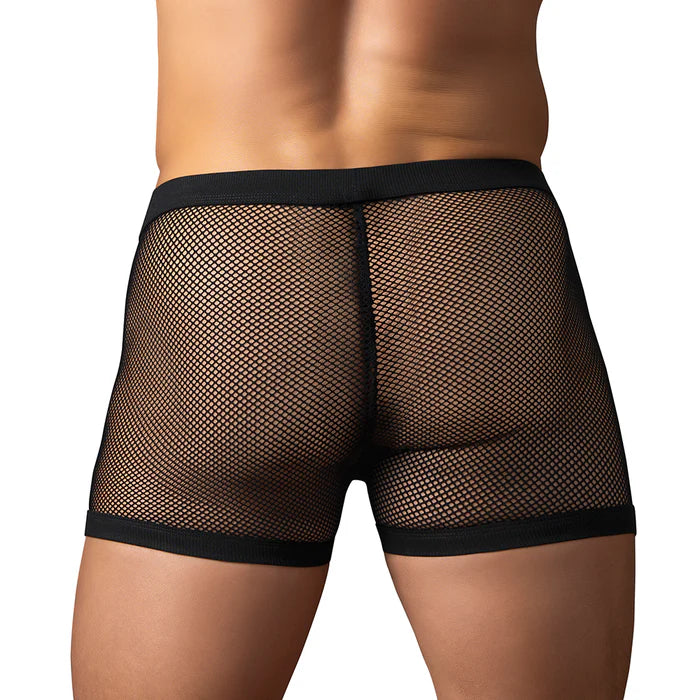 Now You See Me Fishnet Pouch Mini Short