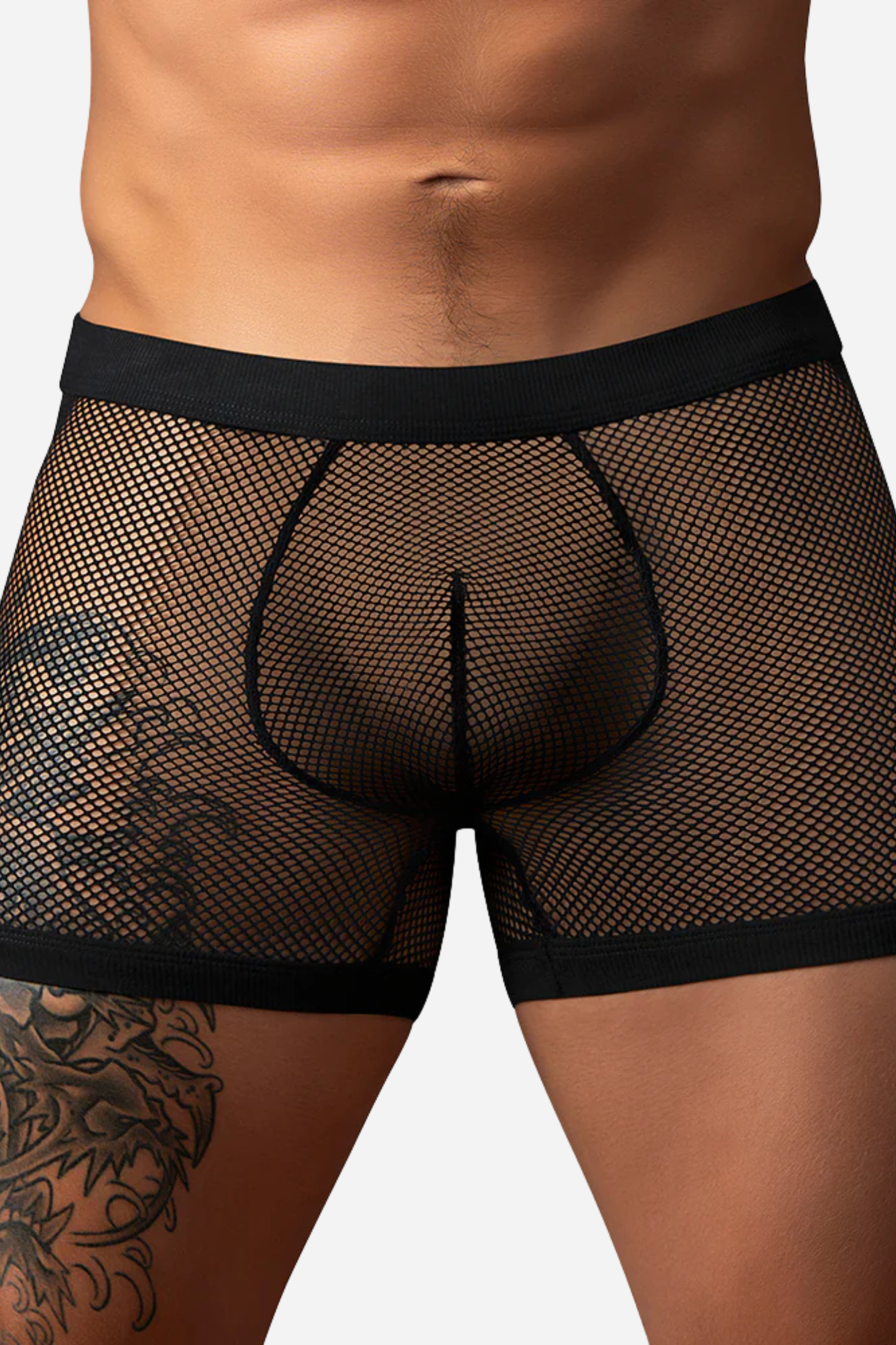 Now You See Me Fishnet Pouch Mini Short